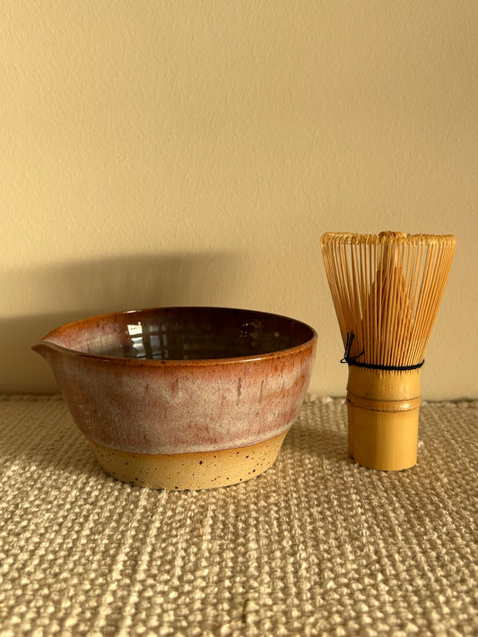 MADE TO ORDER : Speckled Pink Matcha Bowl