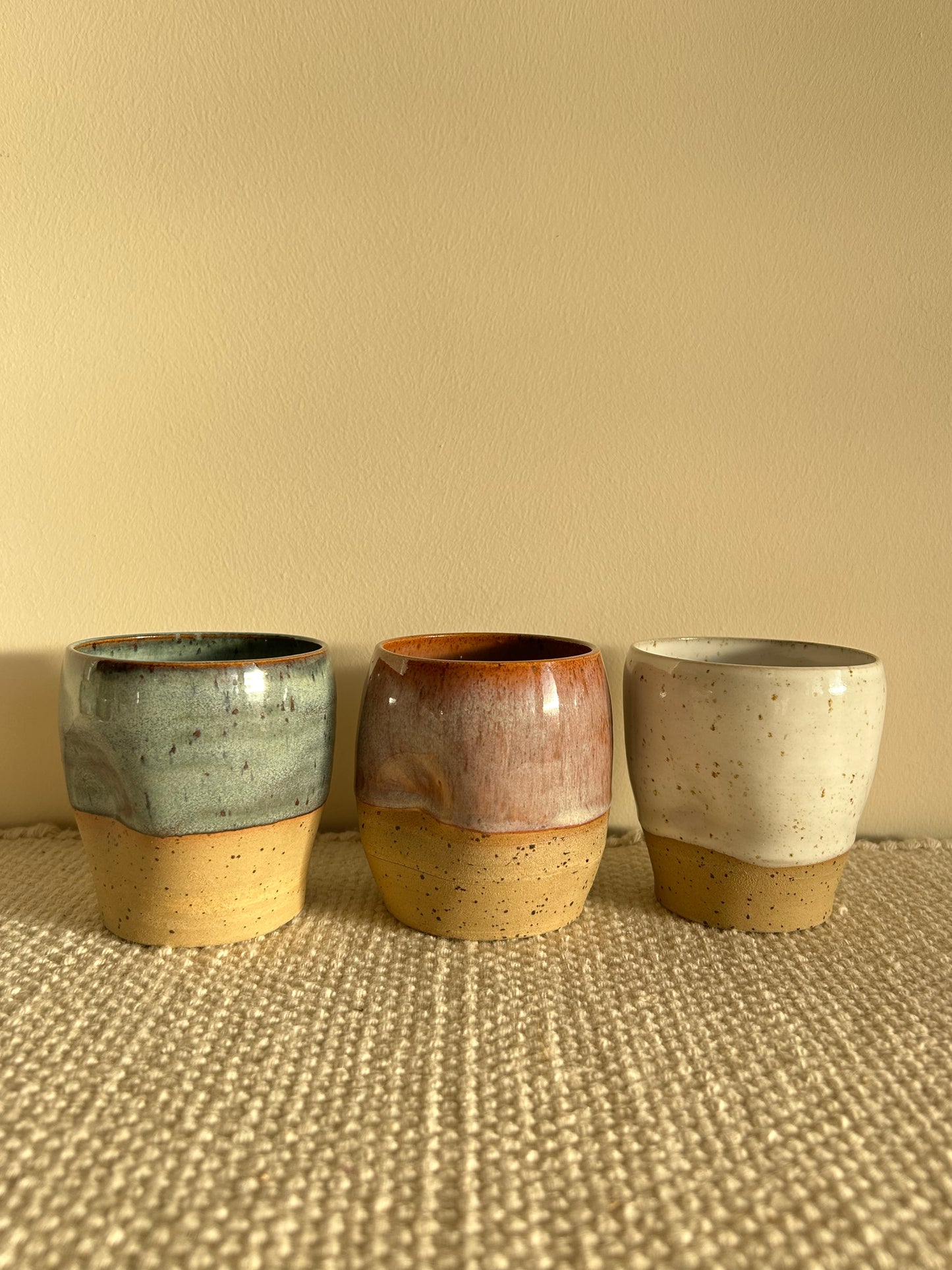 MADE TO ORDER : Snowy white Dimple Cup