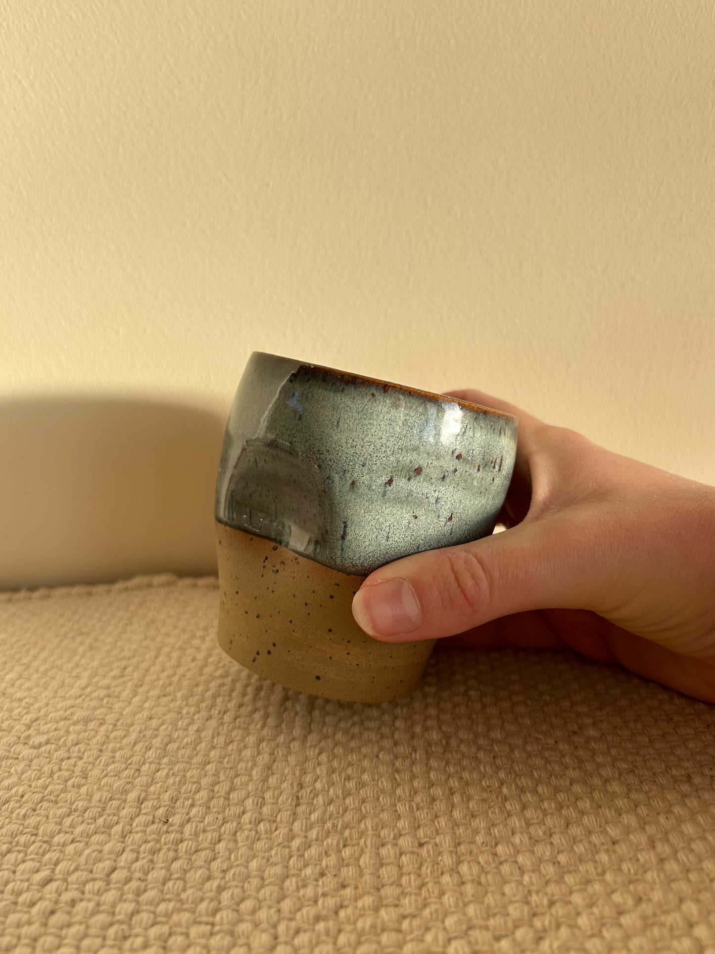 MADE TO ORDER : Blue Speckle Dimple Cup