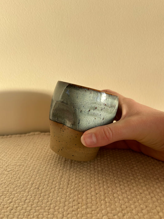 MADE TO ORDER : Blue Speckle Dimple Cup