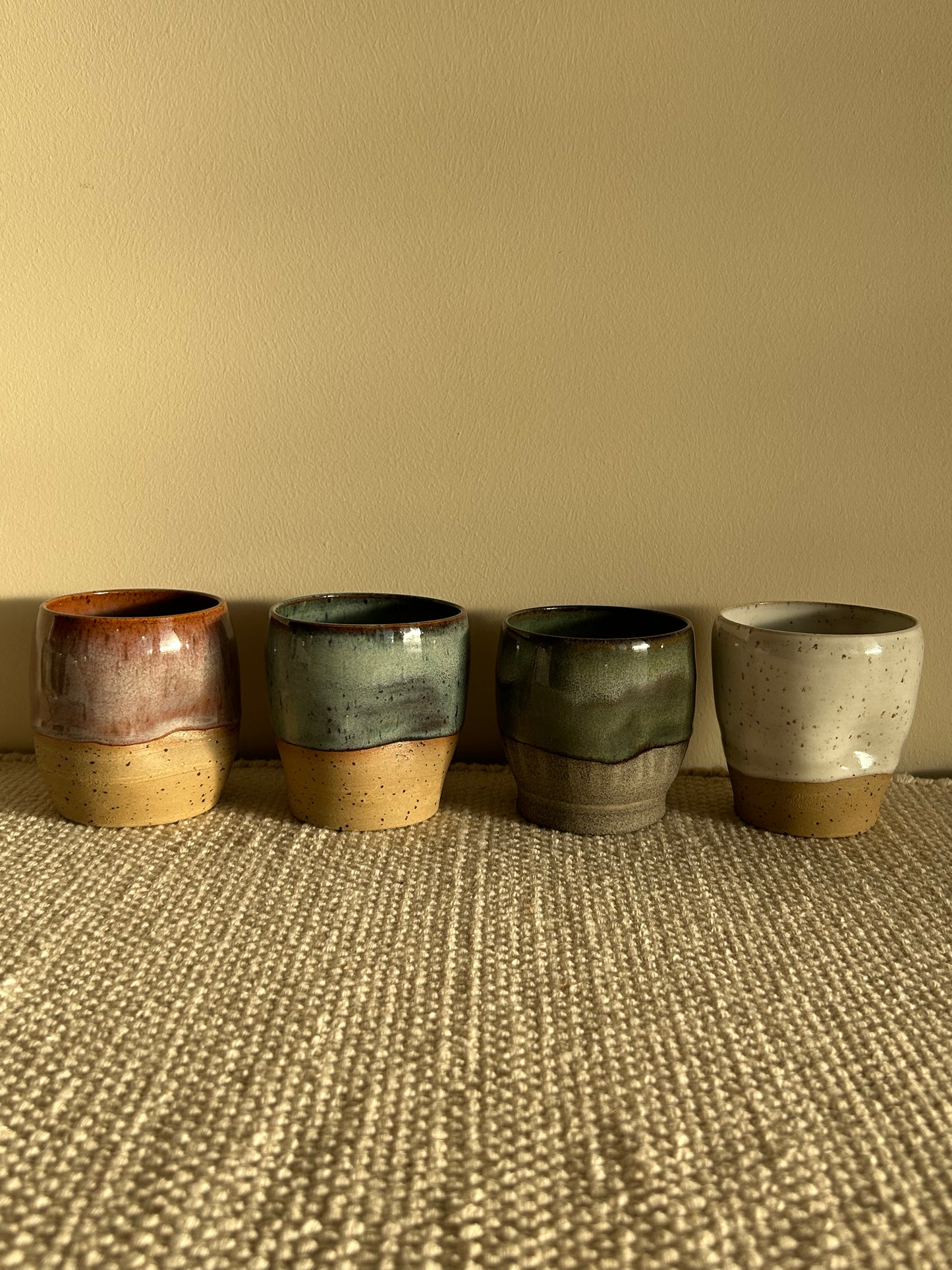 MADE TO ORDER : Blue Speckle Dimple Cup