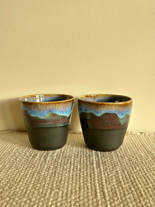 MADE TO ORDER : Dark Sea Handmade Ceramic Espresso Cup