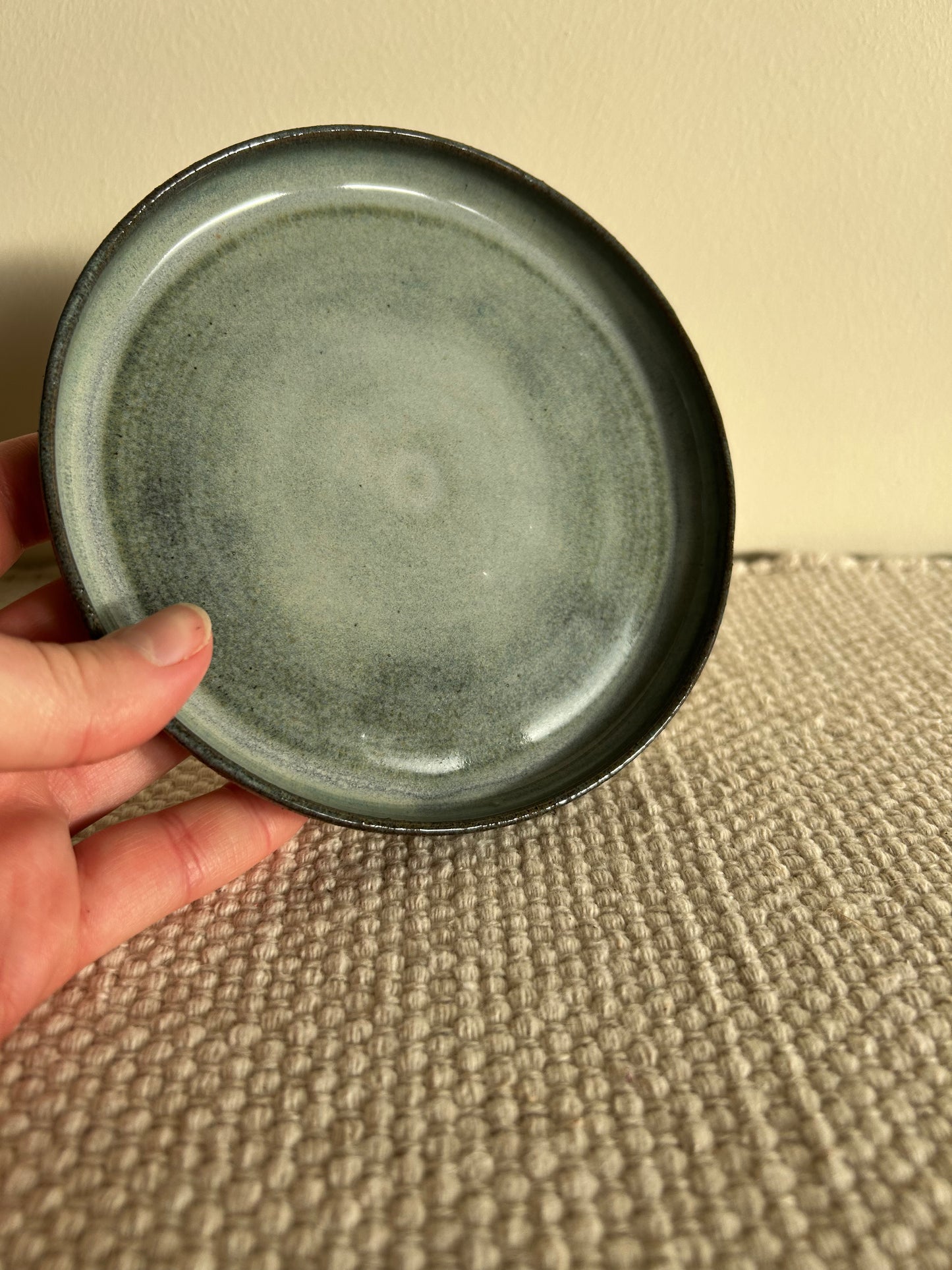 MADE TO ORDER : Blue Midnight Stoneware Handmade Saucer Plate / Pottery Ceramic Dinnerware