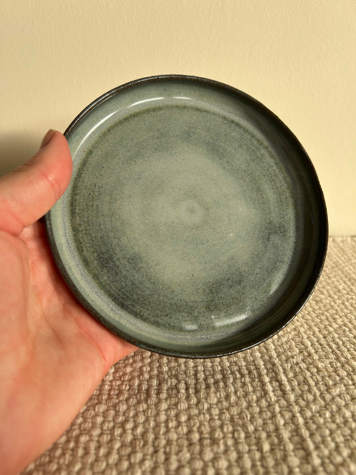 MADE TO ORDER : Blue Midnight Stoneware Handmade Saucer Plate / Pottery Ceramic Dinnerware