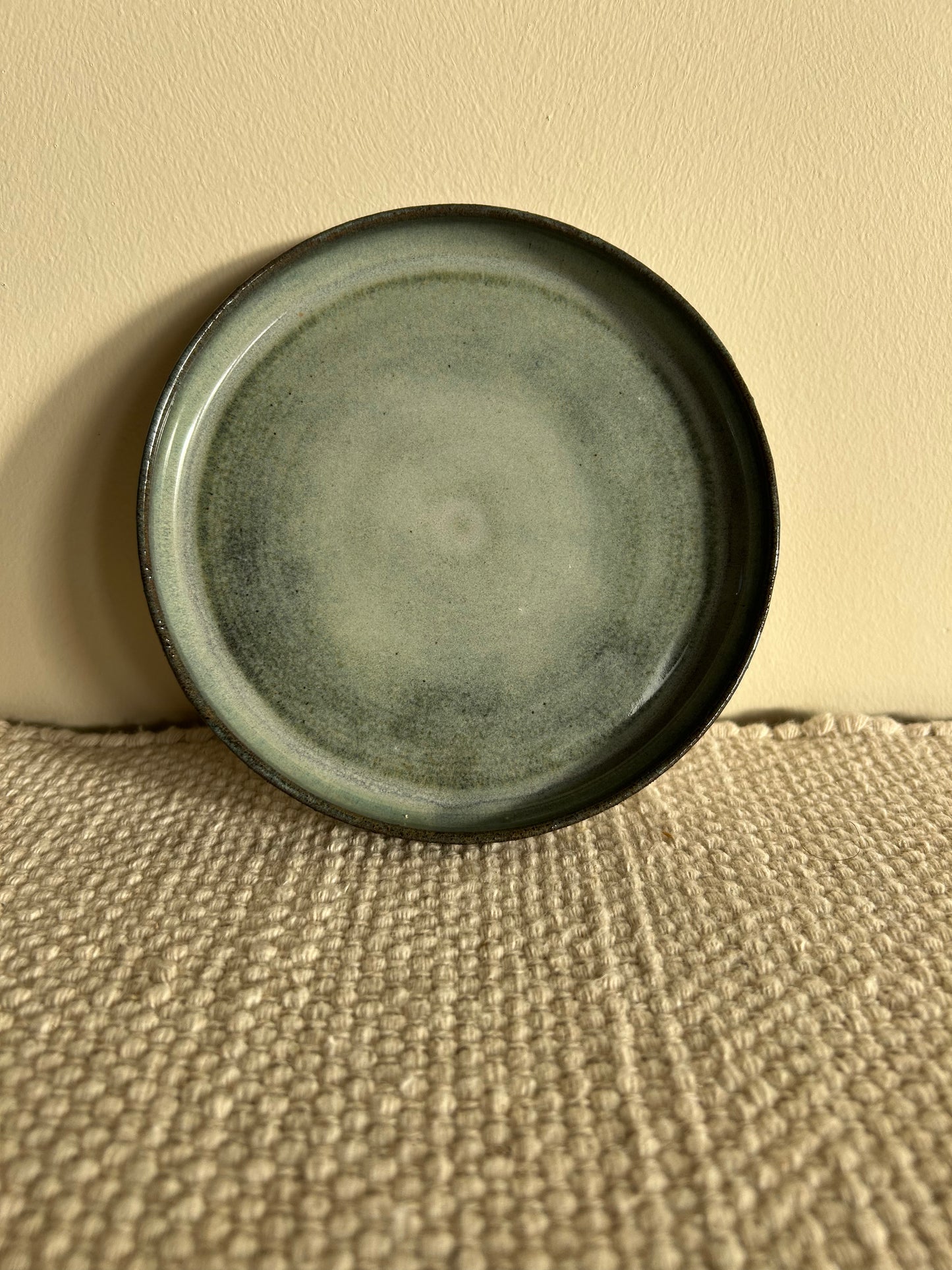 MADE TO ORDER : Blue Midnight Stoneware Handmade Saucer Plate / Pottery Ceramic Dinnerware