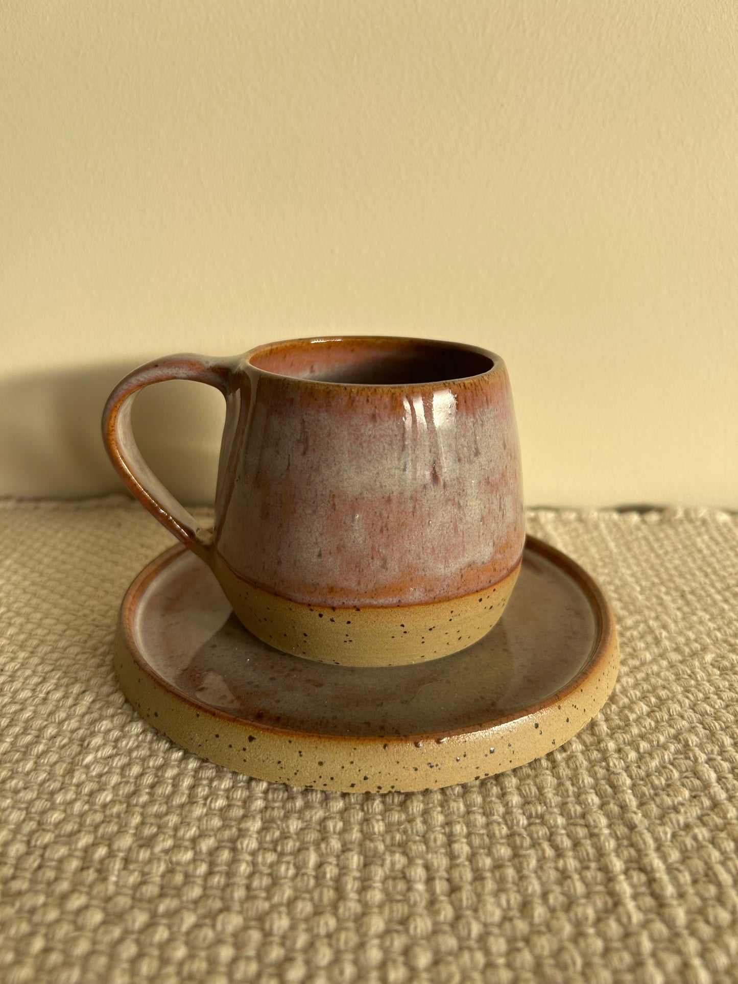 MADE TO ORDER : Speckled Plum Stoneware Handmade Saucer Plate / Pottery Ceramic Dinnerware