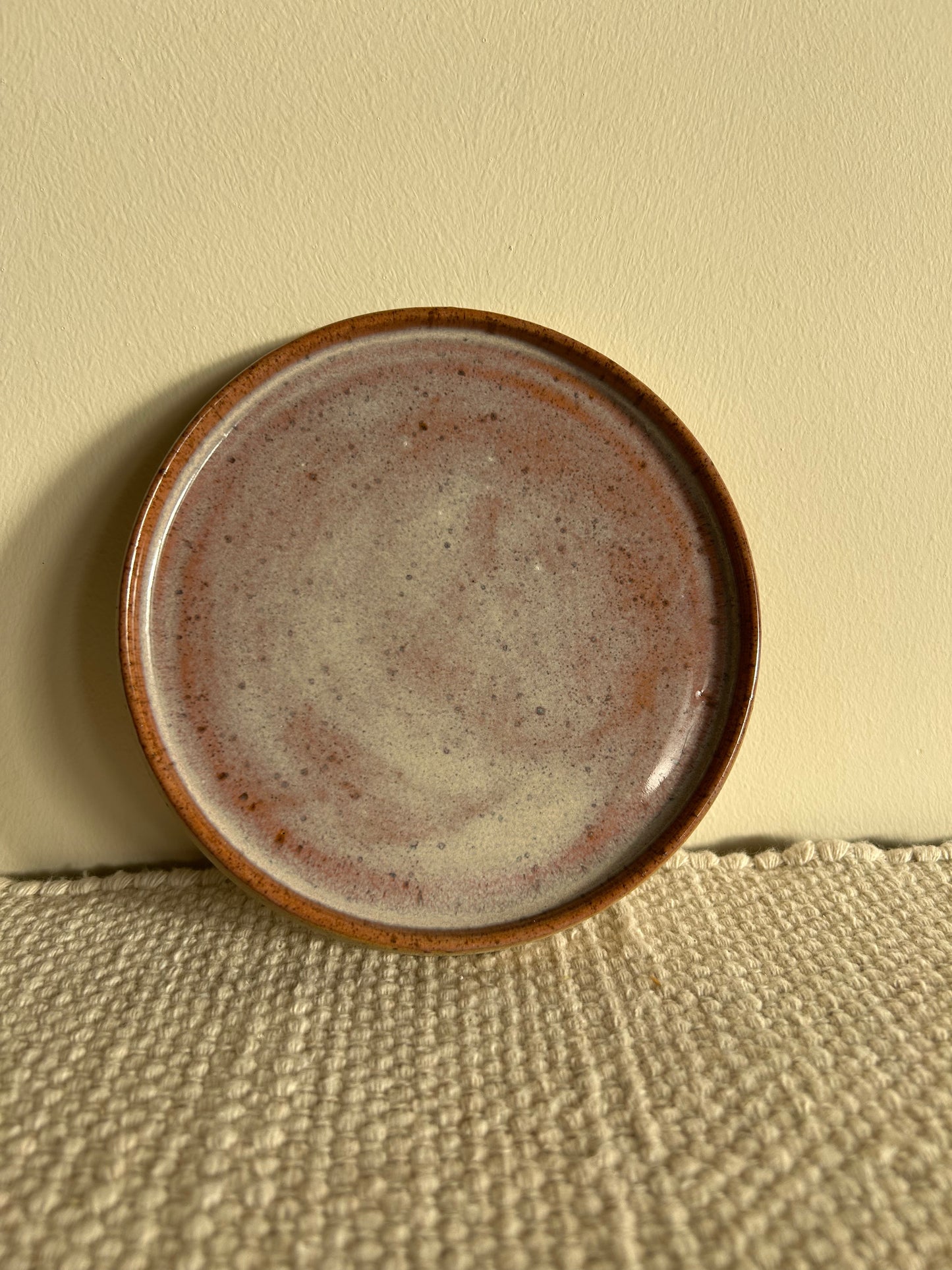 MADE TO ORDER : Speckled Plum Stoneware Handmade Saucer Plate / Pottery Ceramic Dinnerware