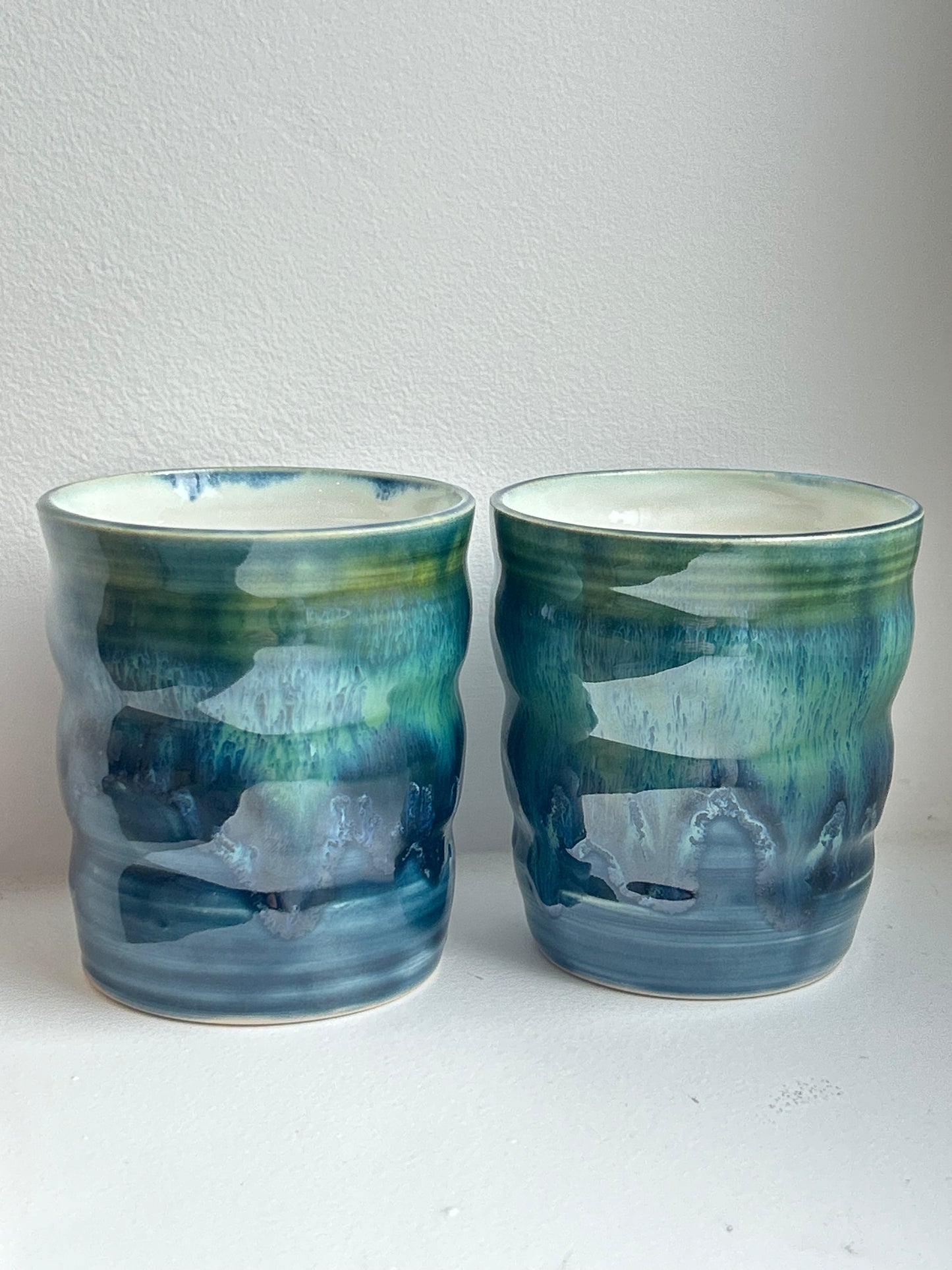 Teal Wave Wiggle Cup
