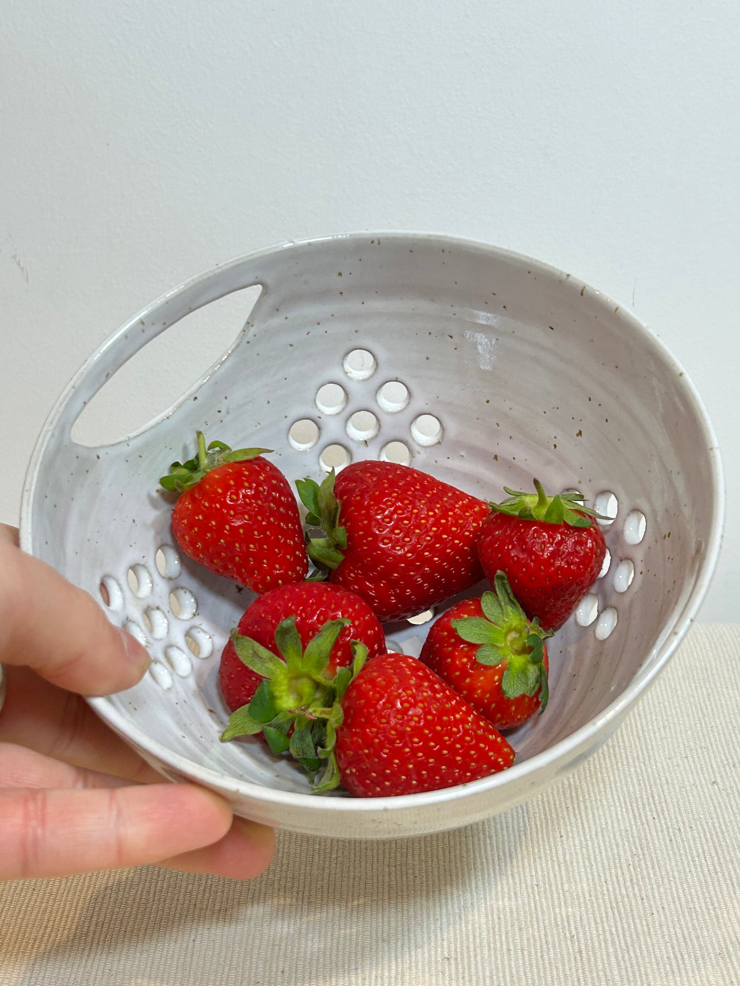 Speckled White Colander