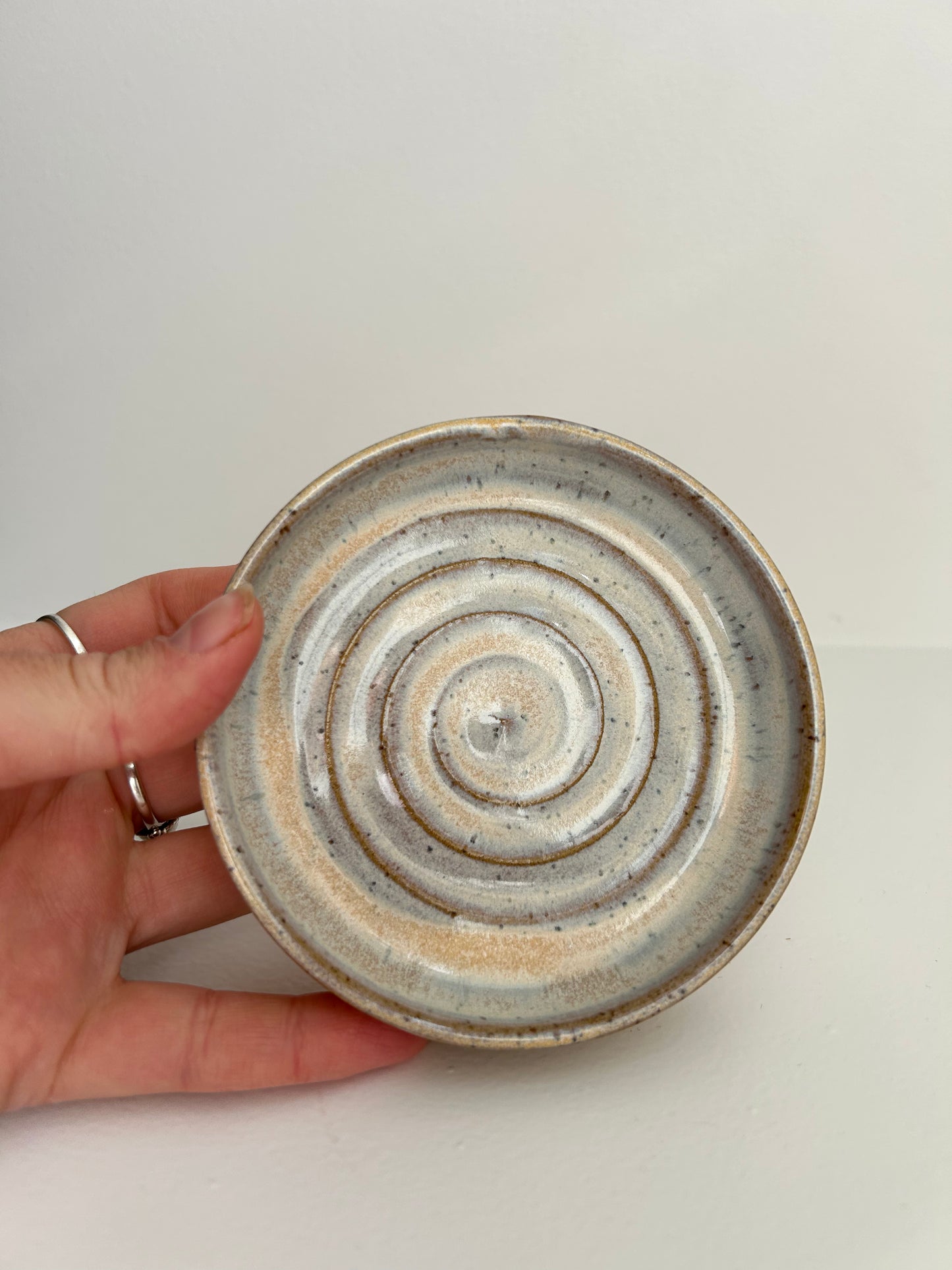 Honey Spiral Handmade Ceramic Soap Dish