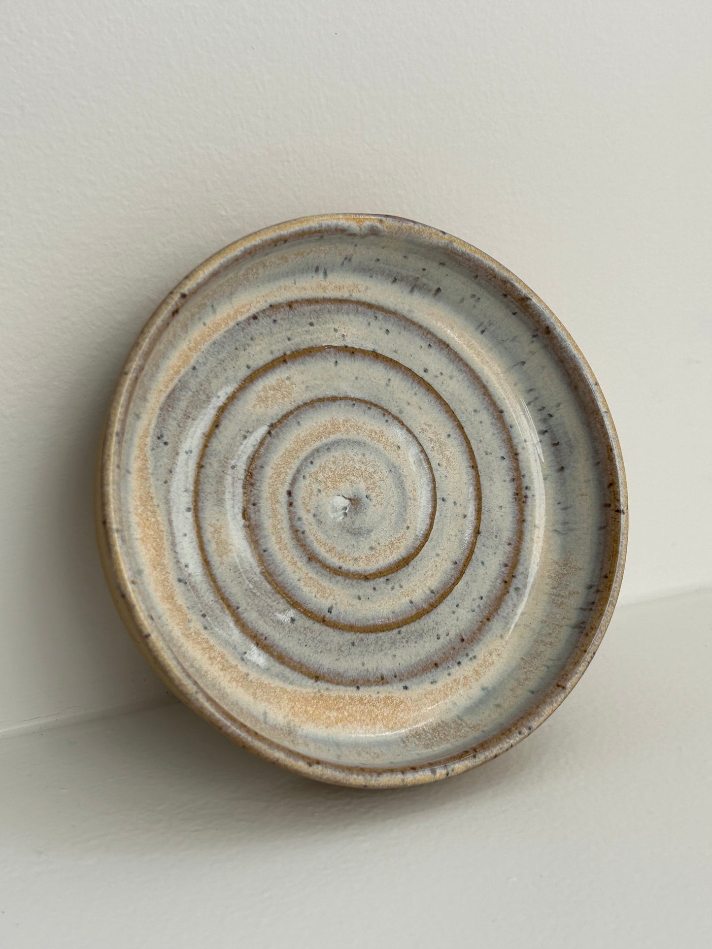 Honey Spiral Handmade Ceramic Soap Dish
