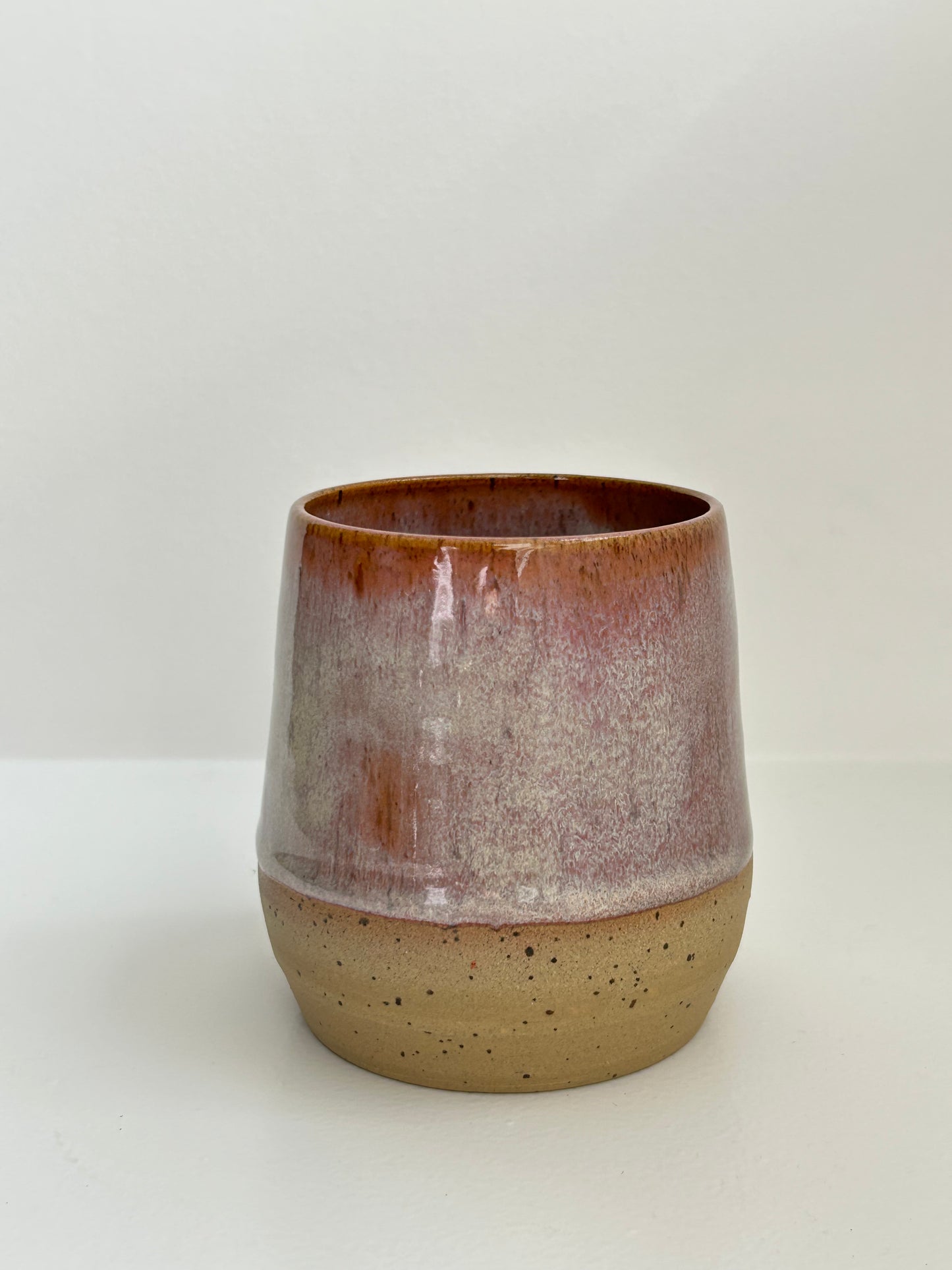 Pink Speckle Ceramic Tumbler