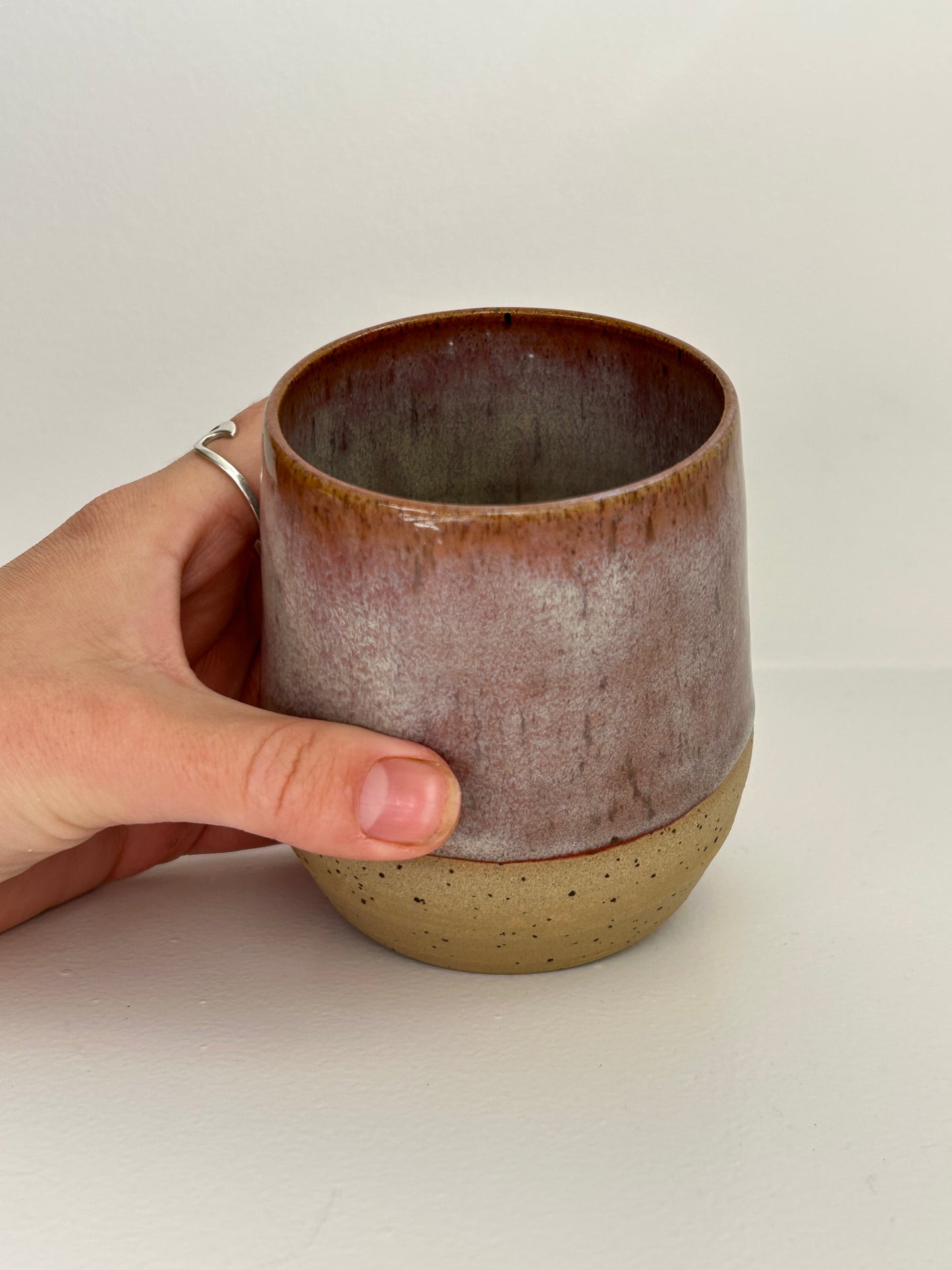 Pink Speckle Ceramic Tumbler