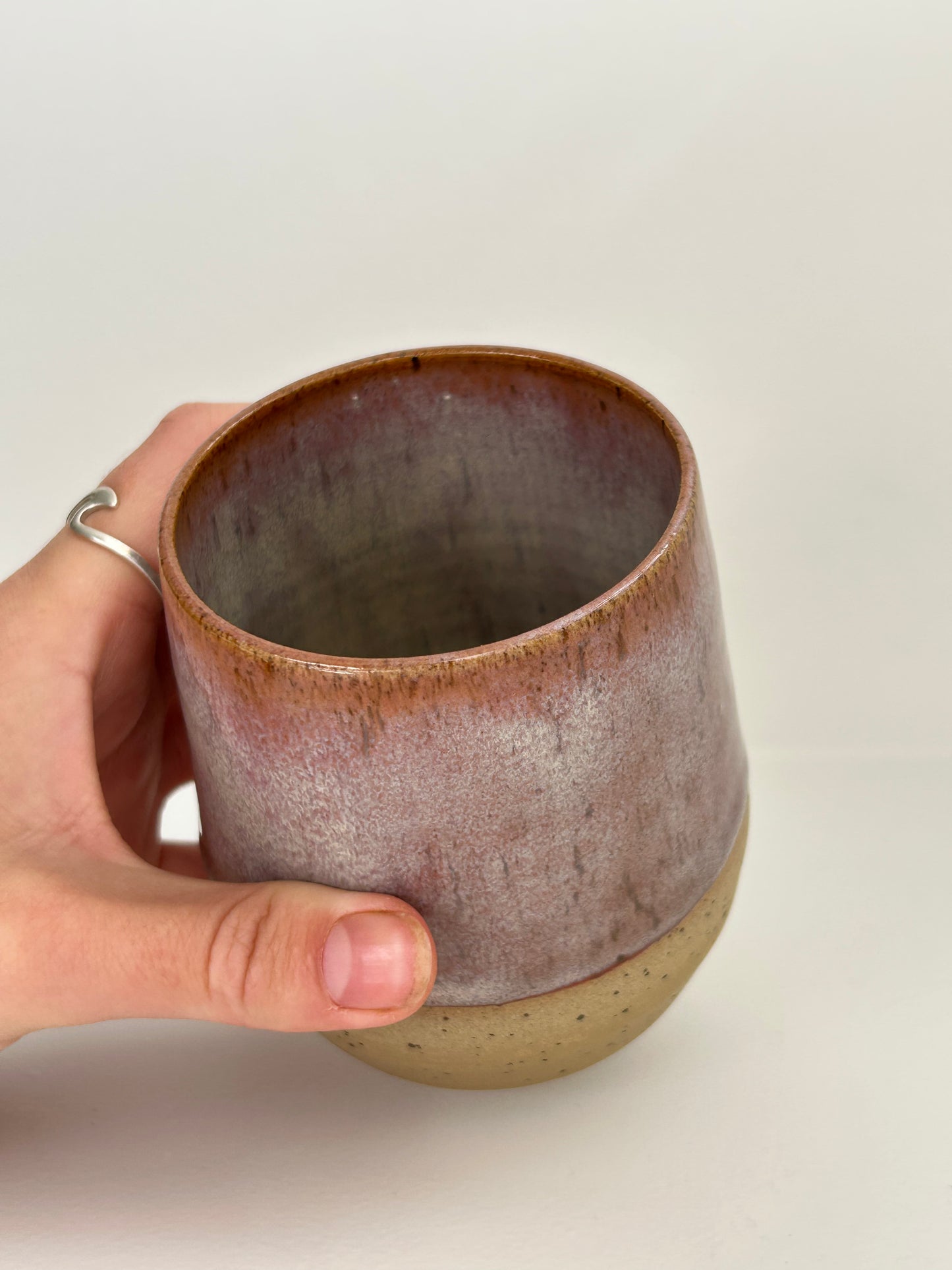 Pink Speckle Ceramic Tumbler