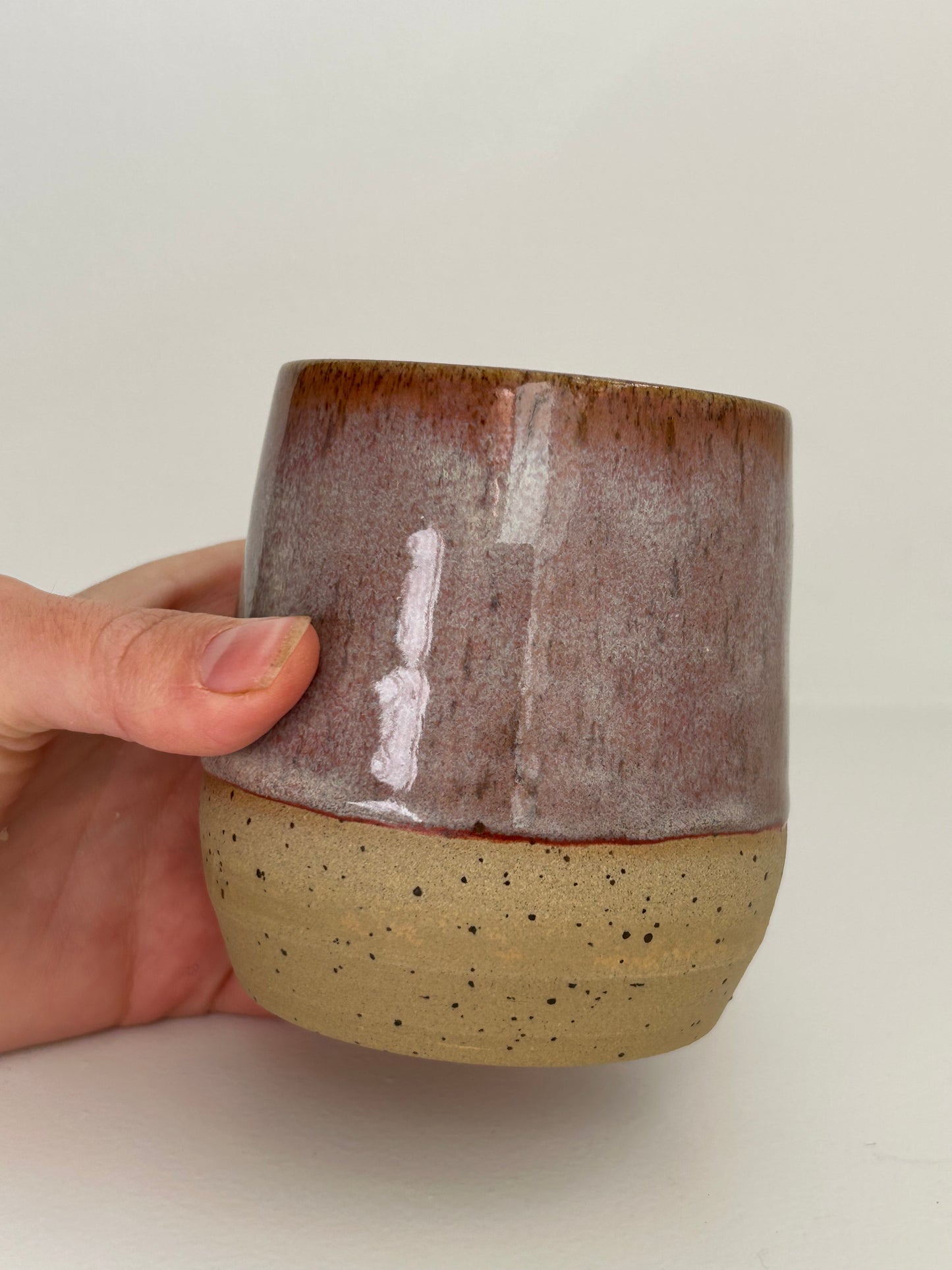Pink Speckle Ceramic Tumbler