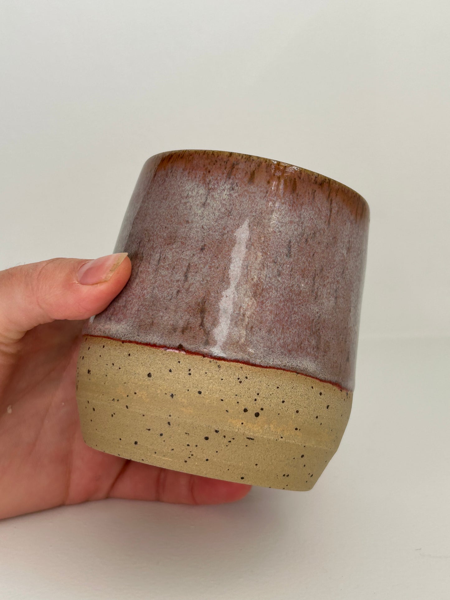 Pink Speckle Ceramic Tumbler