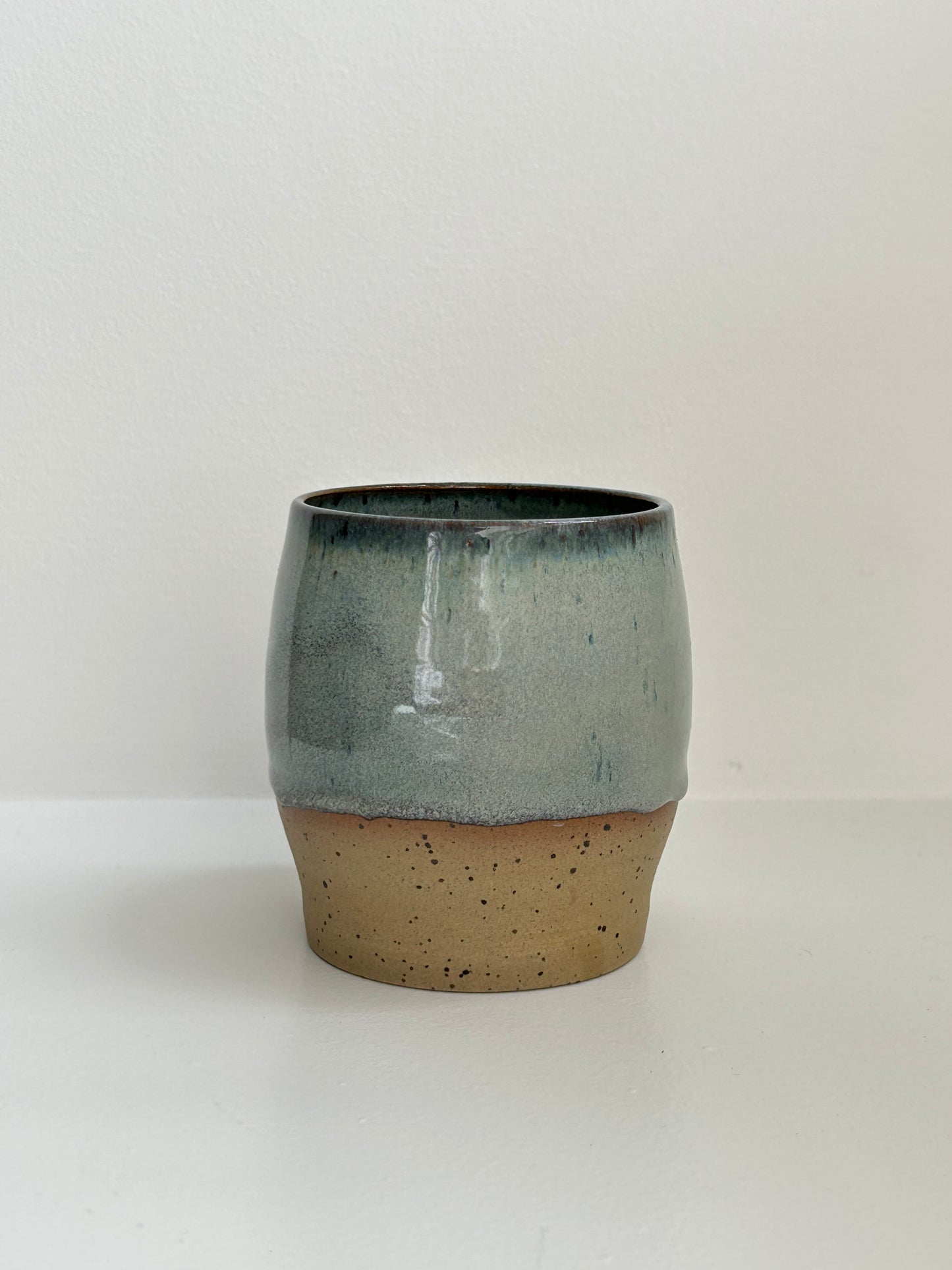 Blue Speckle Straight Tumbler