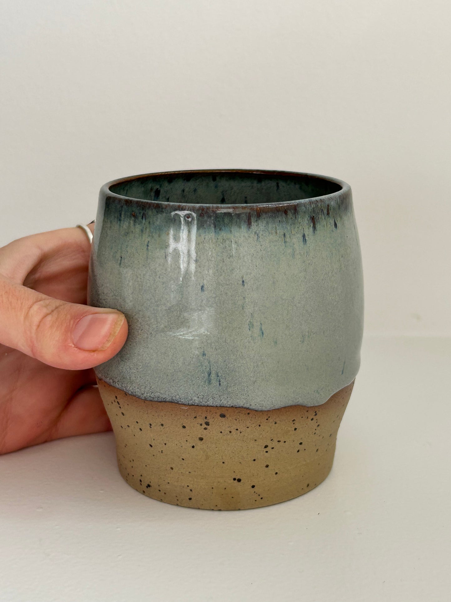 Blue Speckle Straight Tumbler