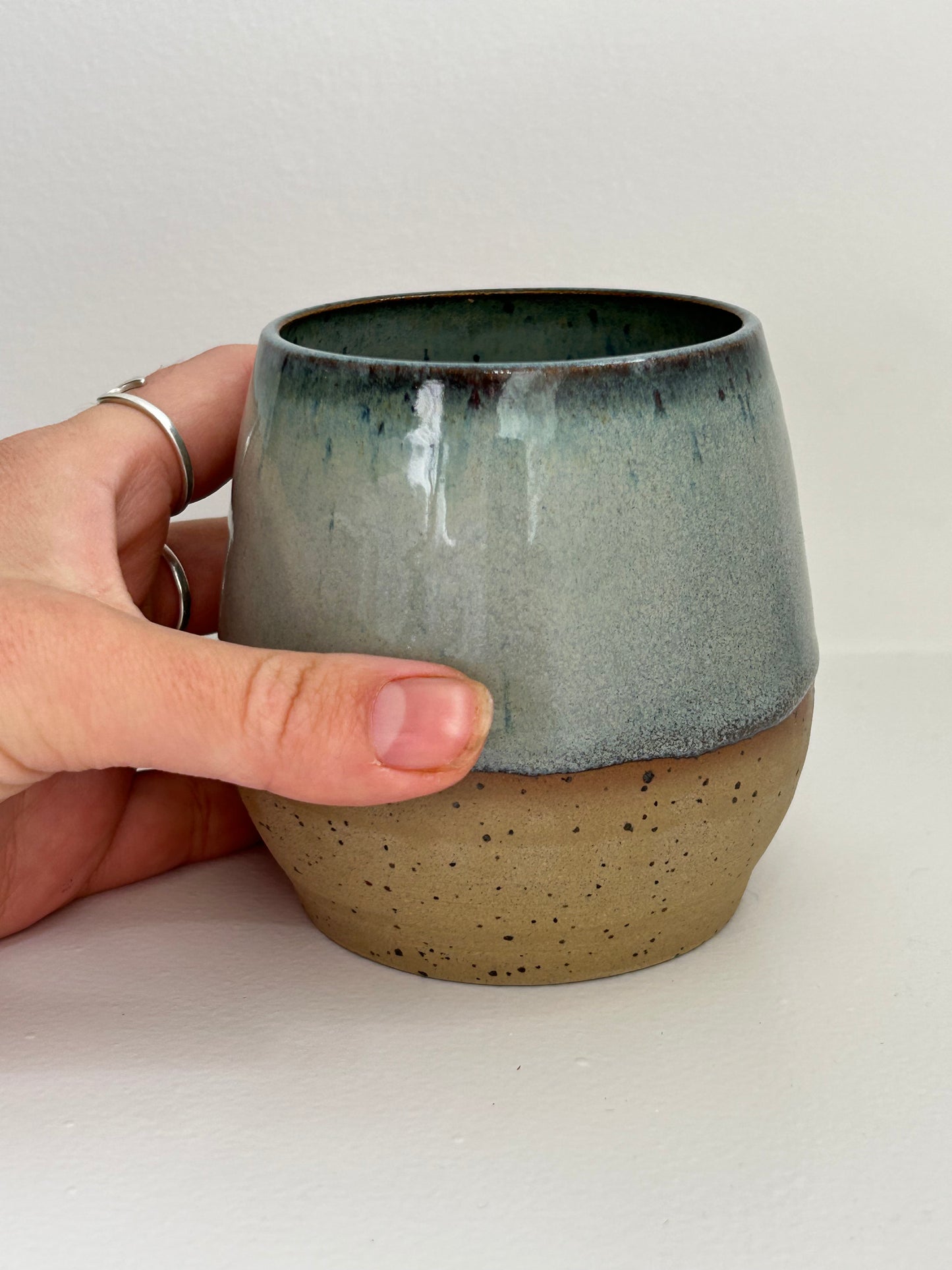 Blue Speckle Rounded Tumbler