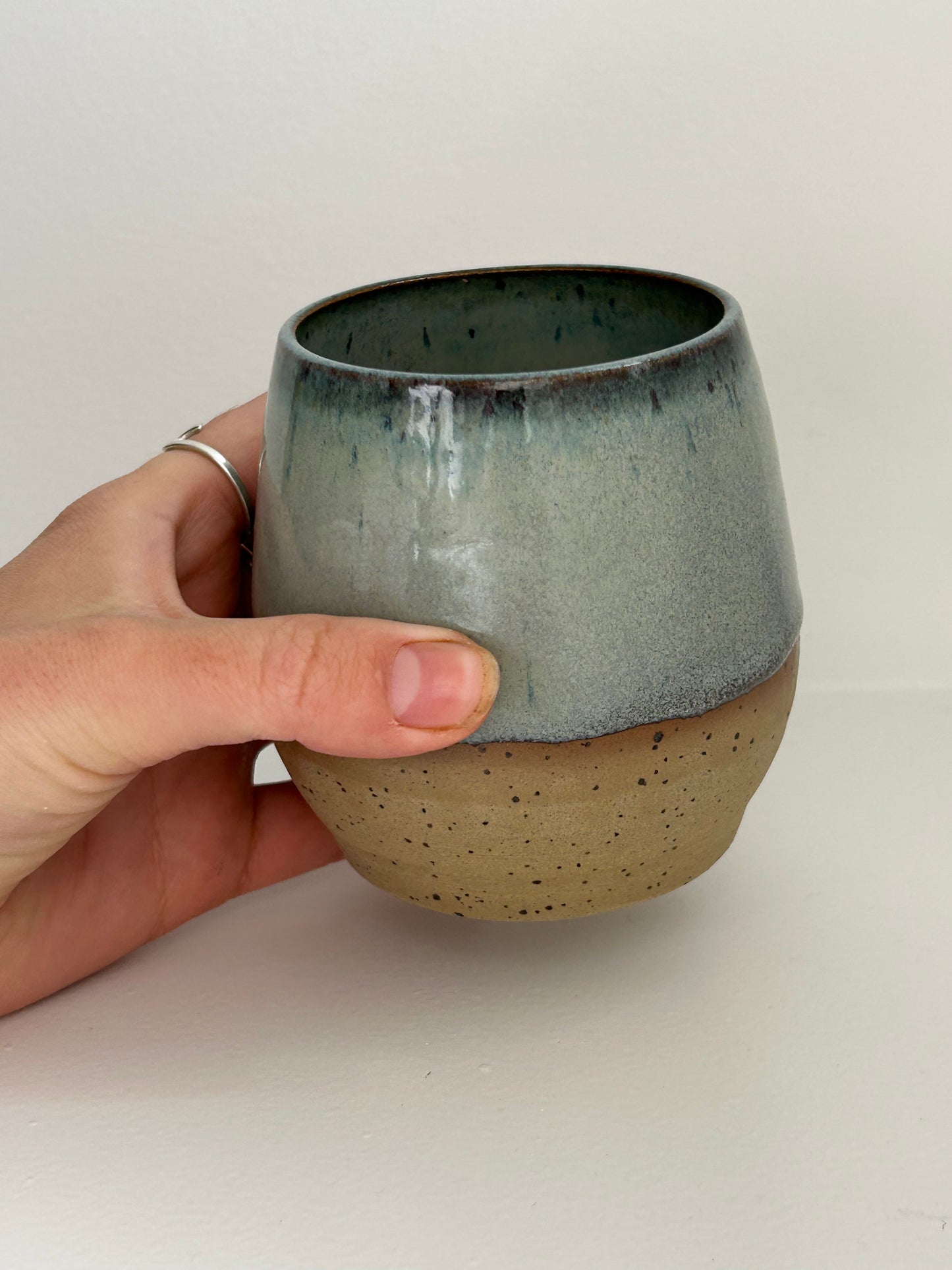 Blue Speckle Rounded Tumbler