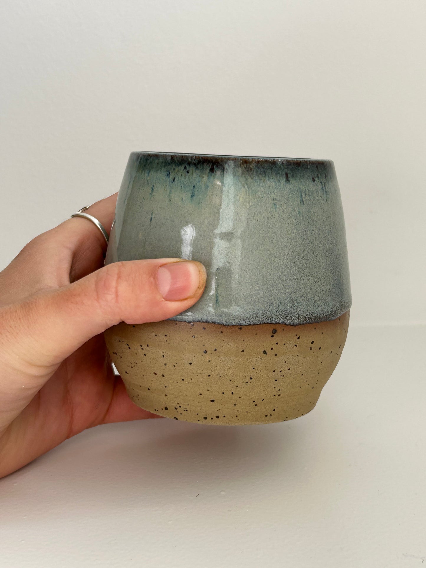 Blue Speckle Rounded Tumbler