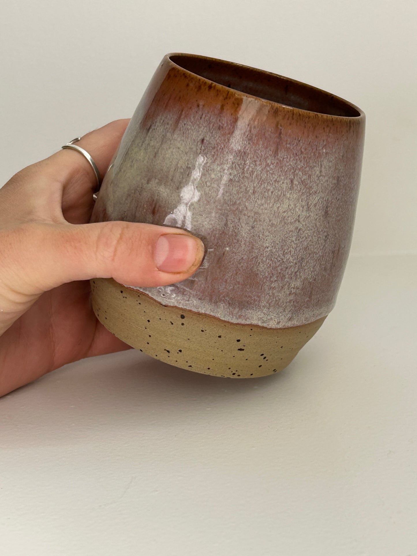 Speckled Plum Ceramic Tumbler