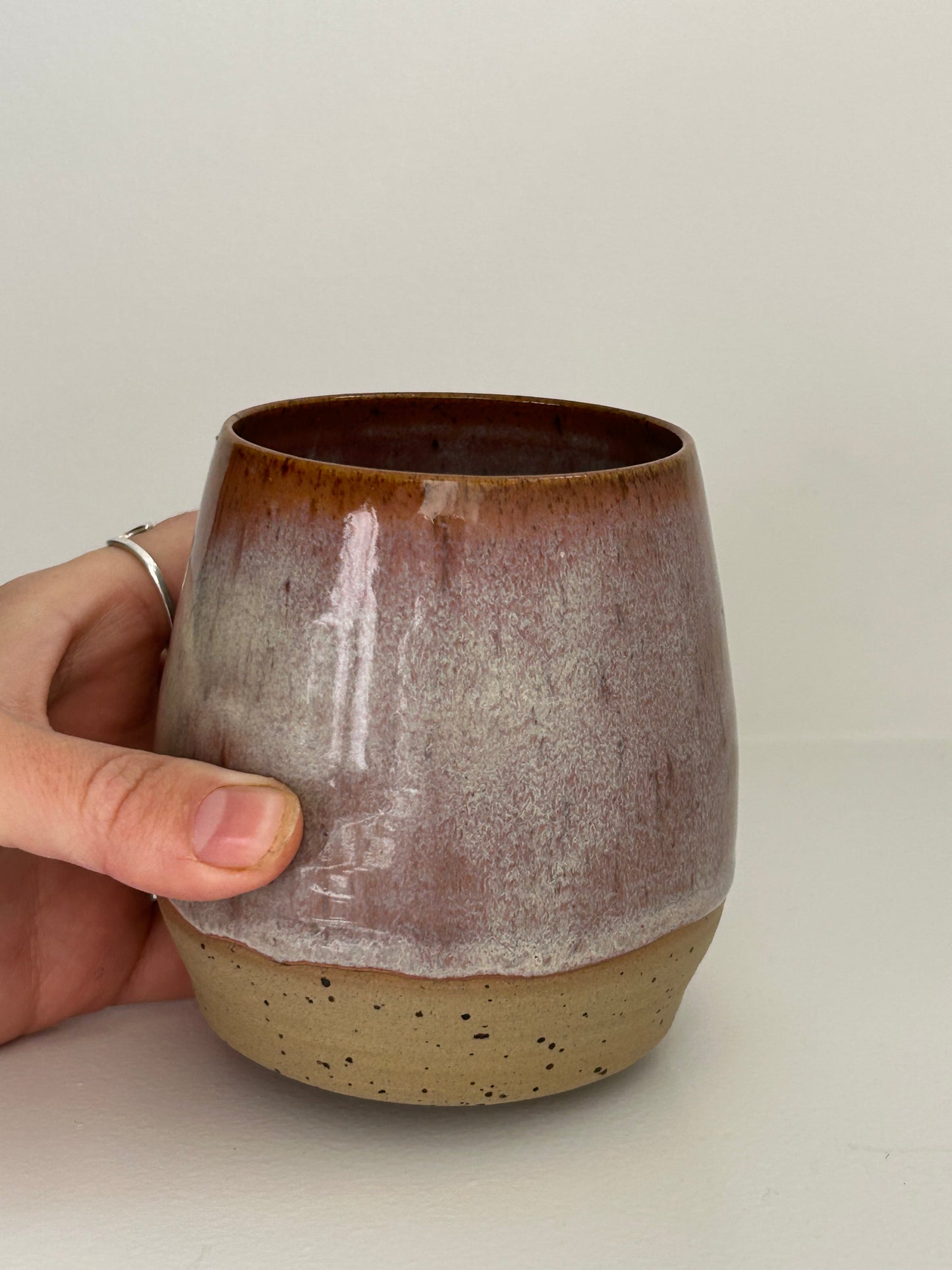 Speckled Plum Ceramic Tumbler