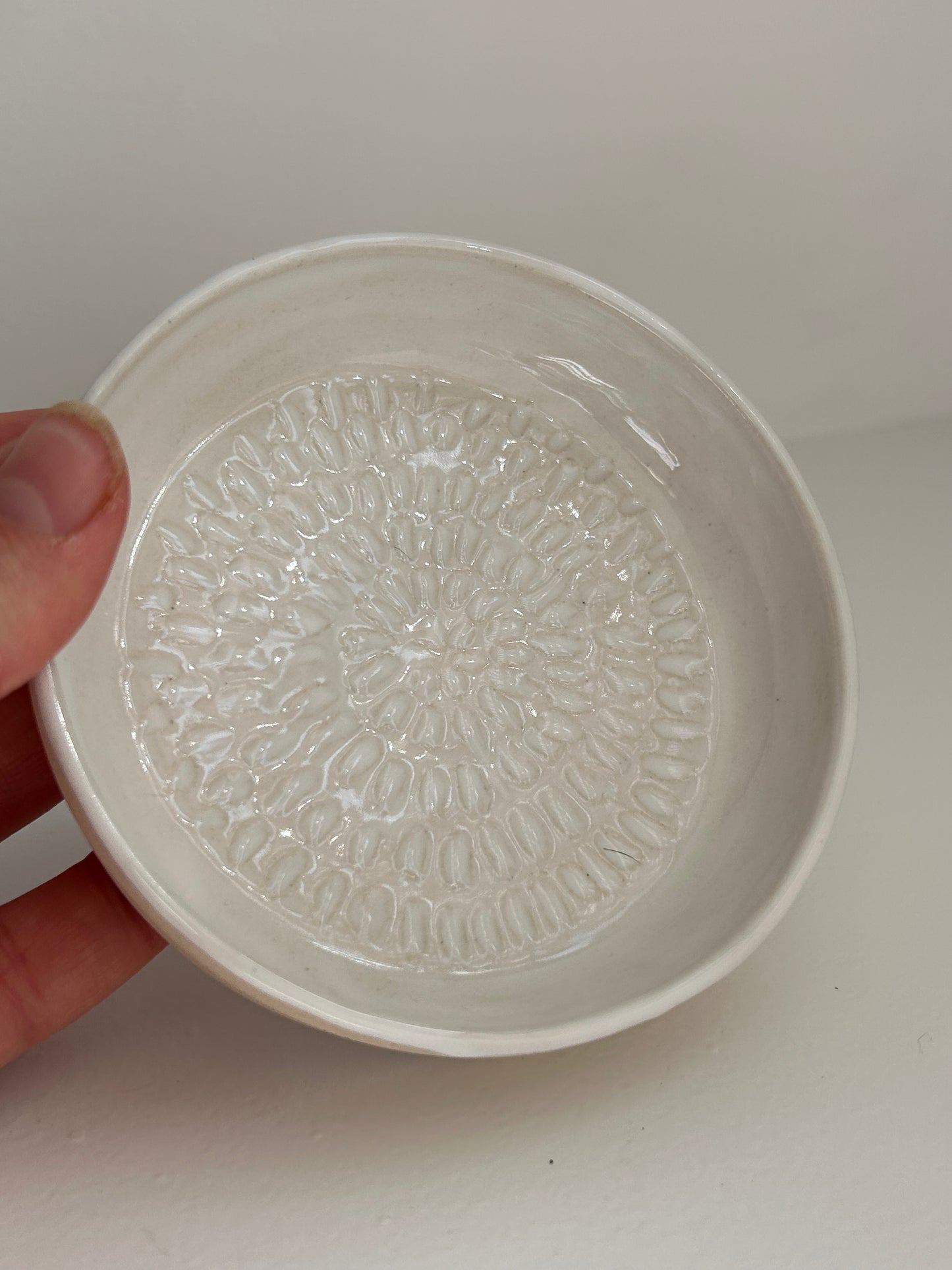 White Handmade Ceramic Soap Dish