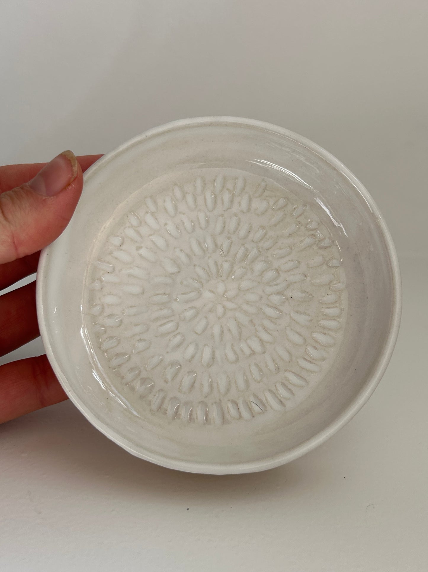 White Handmade Ceramic Soap Dish