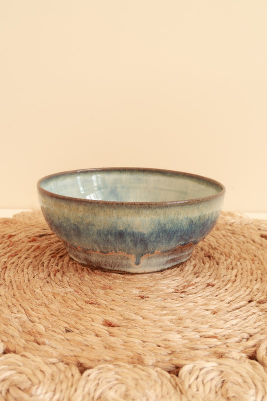 MADE TO ORDER  : Blue Ocean - Handmade Ceramic Bowl / Pasta Bowl / Cereal Bowl / Fruit Bowl / Pottery Ceramic Kitchen Dinnerware