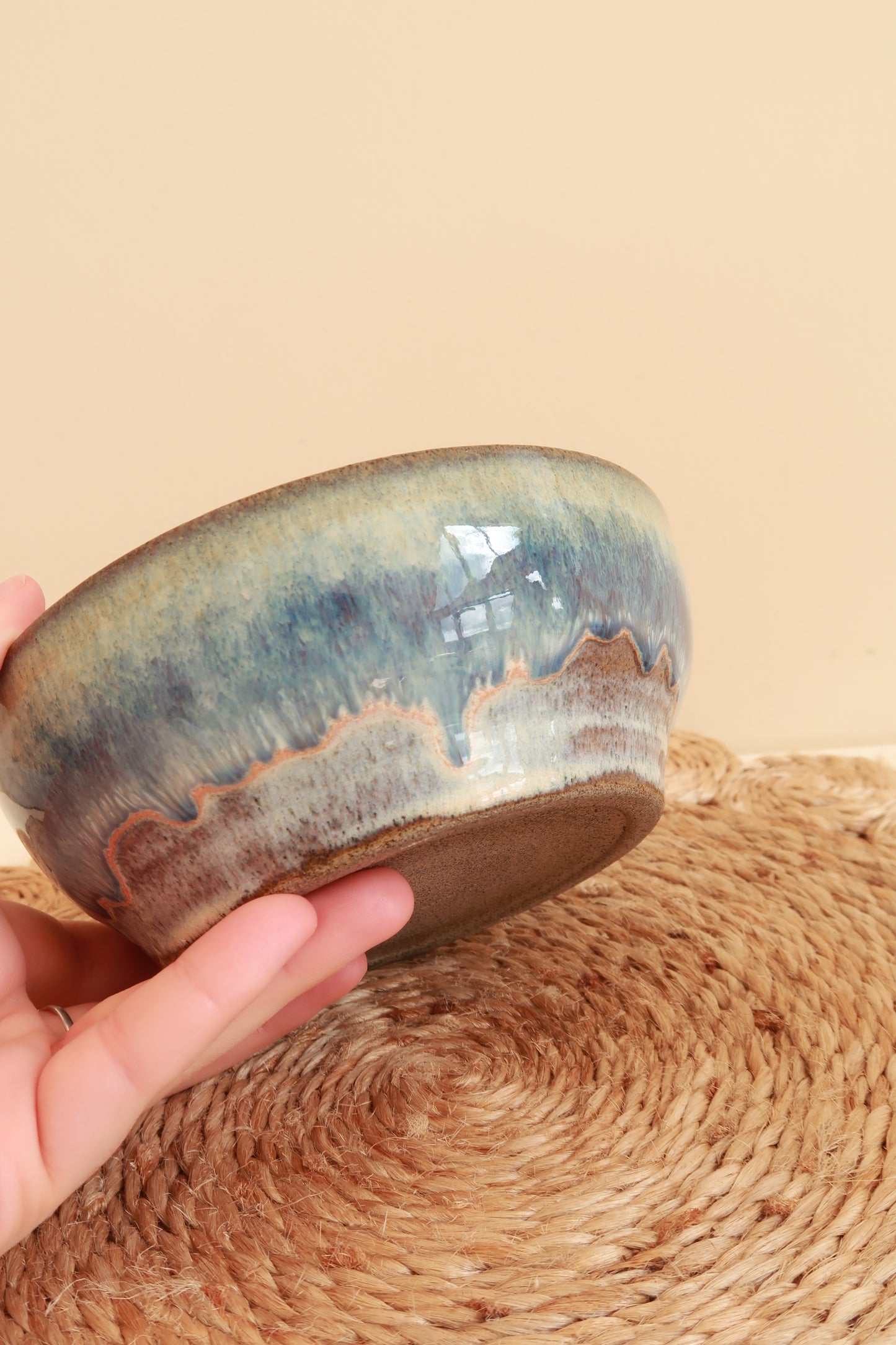 MADE TO ORDER  : Blue Ocean - Handmade Ceramic Bowl / Pasta Bowl / Cereal Bowl / Fruit Bowl / Pottery Ceramic Kitchen Dinnerware