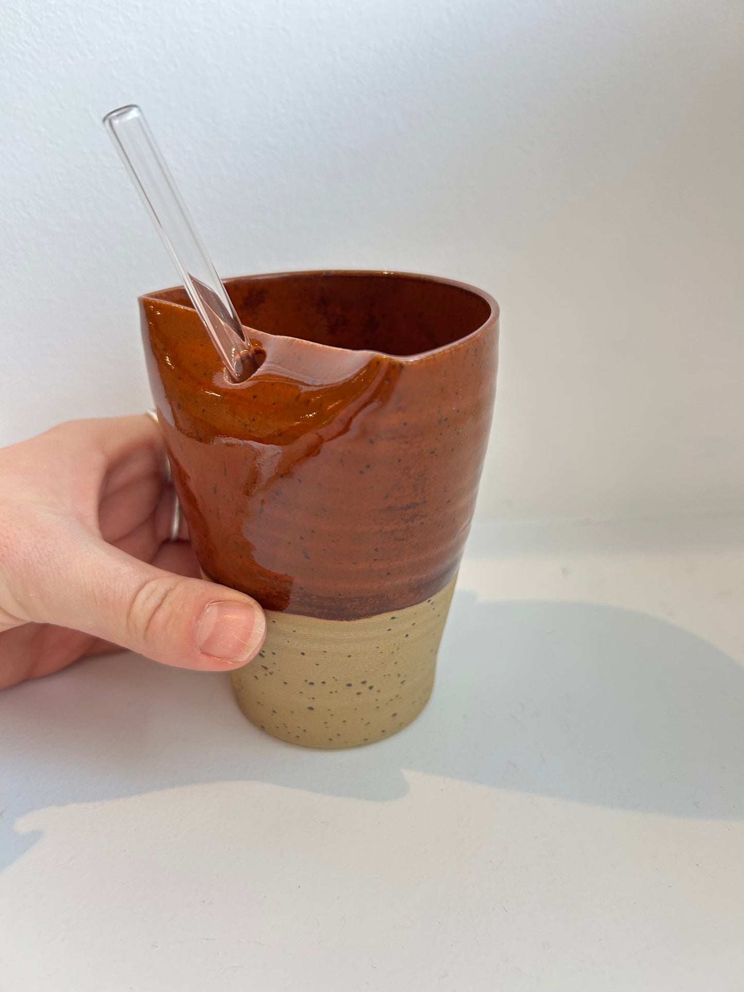 Burnt Sienna Straw Cup