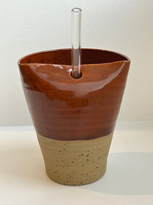 Burnt Sienna Straw Cup