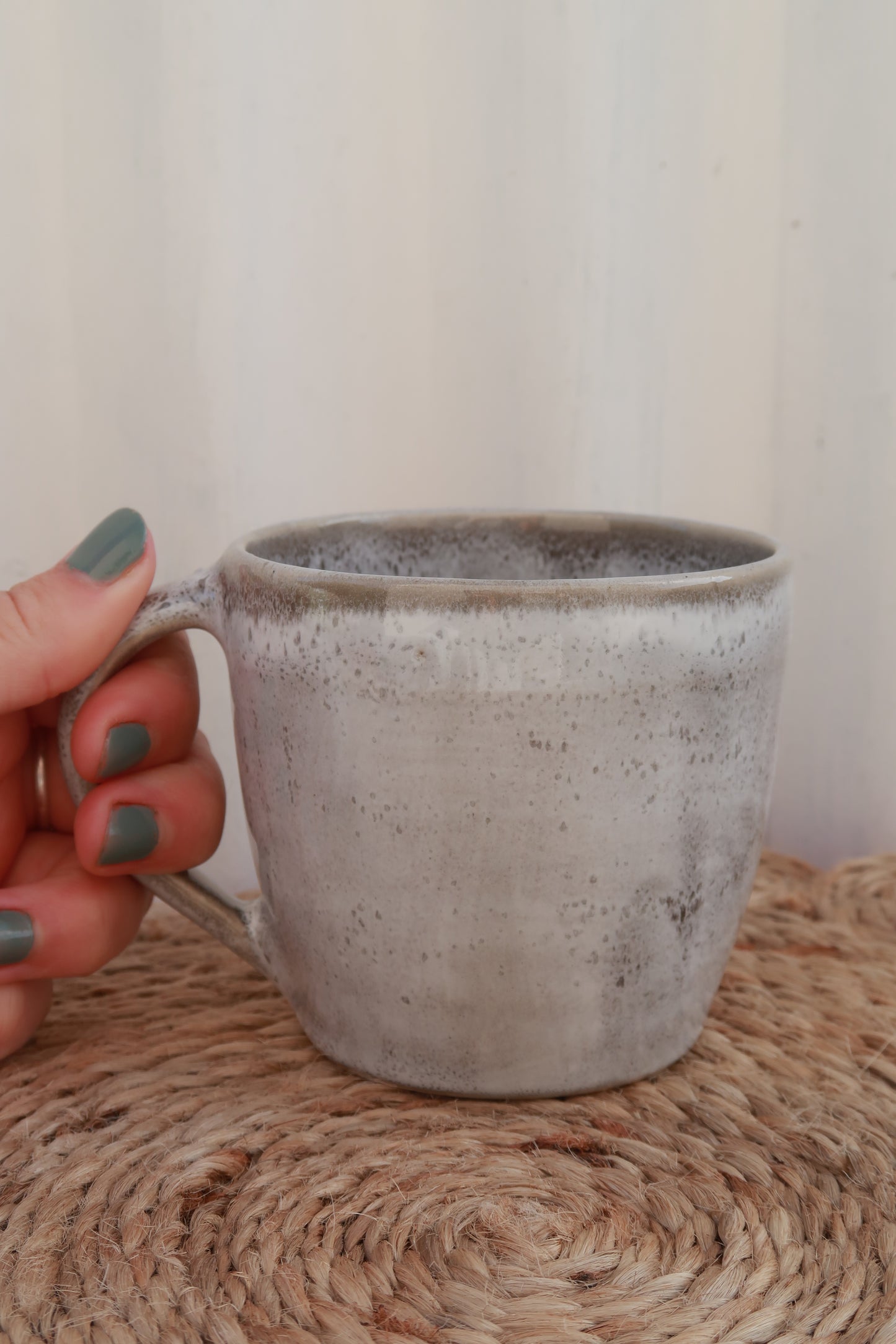 MADE TO ORDER : Snowy White Handmade Ceramic Mug