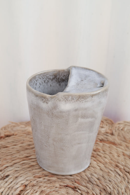 MADE TO ORDER : Snow White Handmade Travel Cup