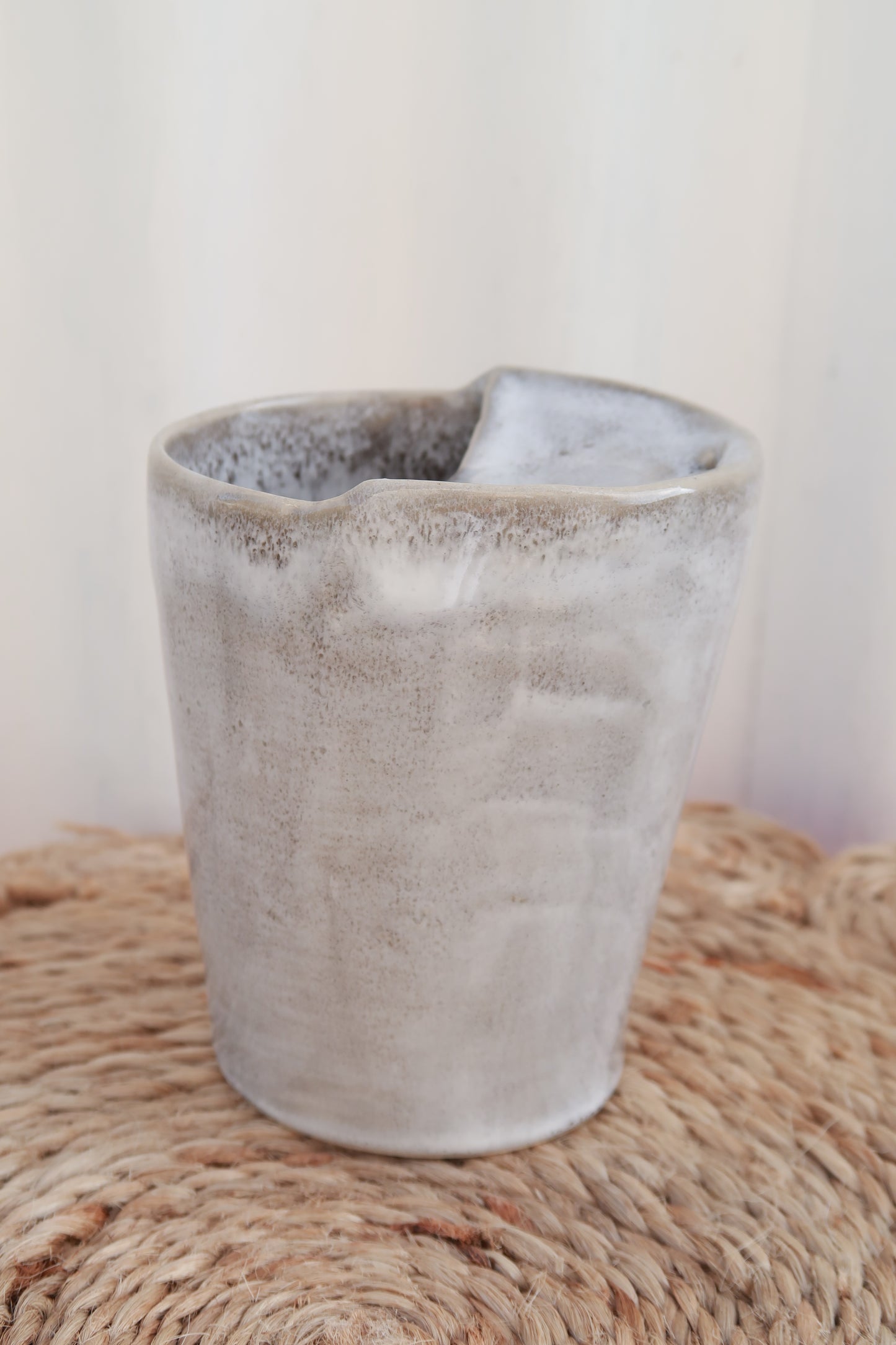 MADE TO ORDER : Snow White Handmade Travel Cup