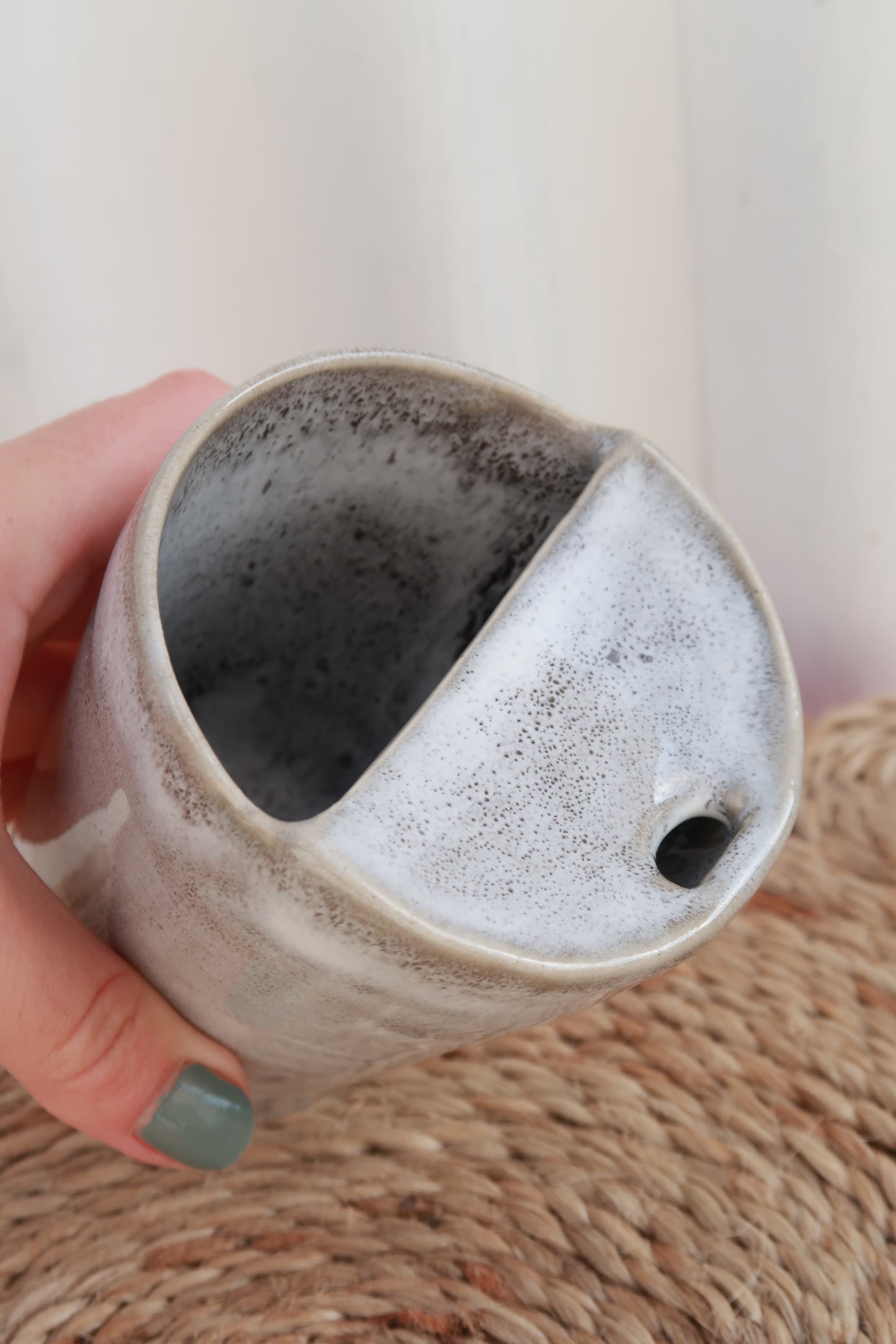 MADE TO ORDER : Snow White Handmade Travel Cup