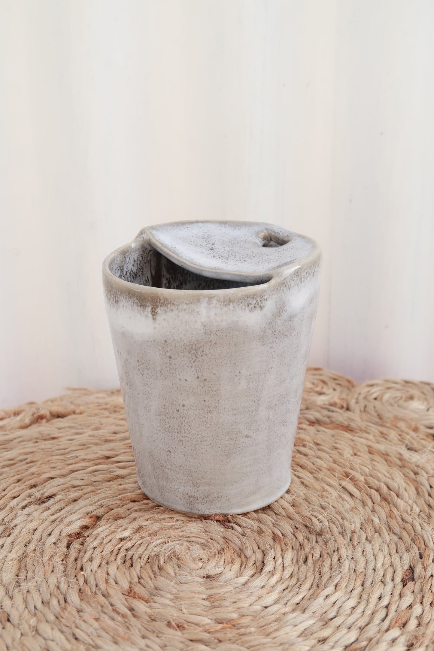 MADE TO ORDER : Snow White Handmade Travel Cup