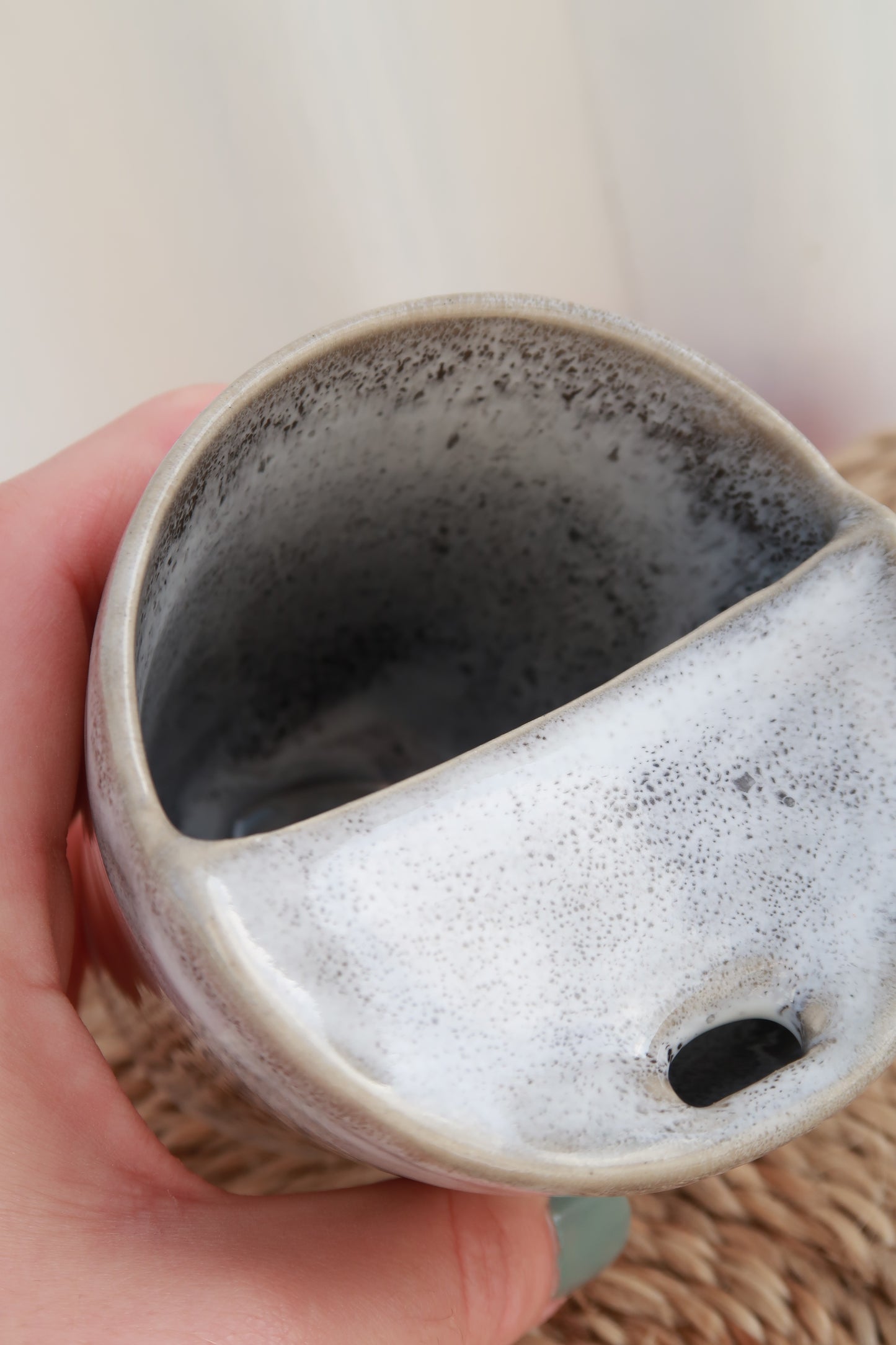 MADE TO ORDER : Snow White Handmade Travel Cup