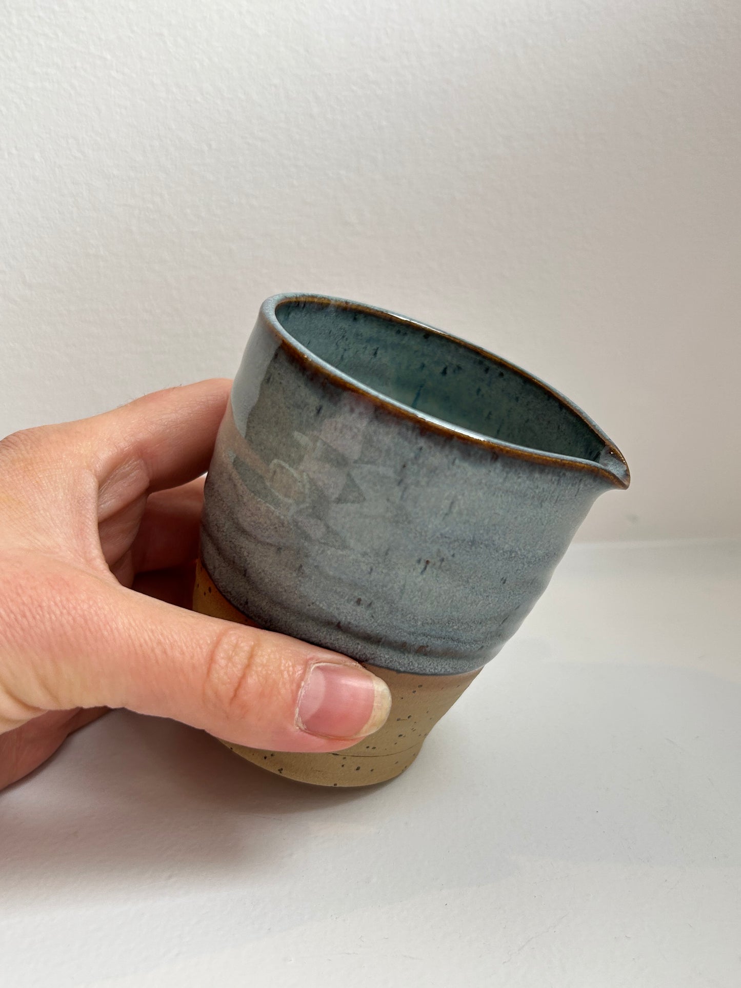 Speckled Blue Jug Tapered