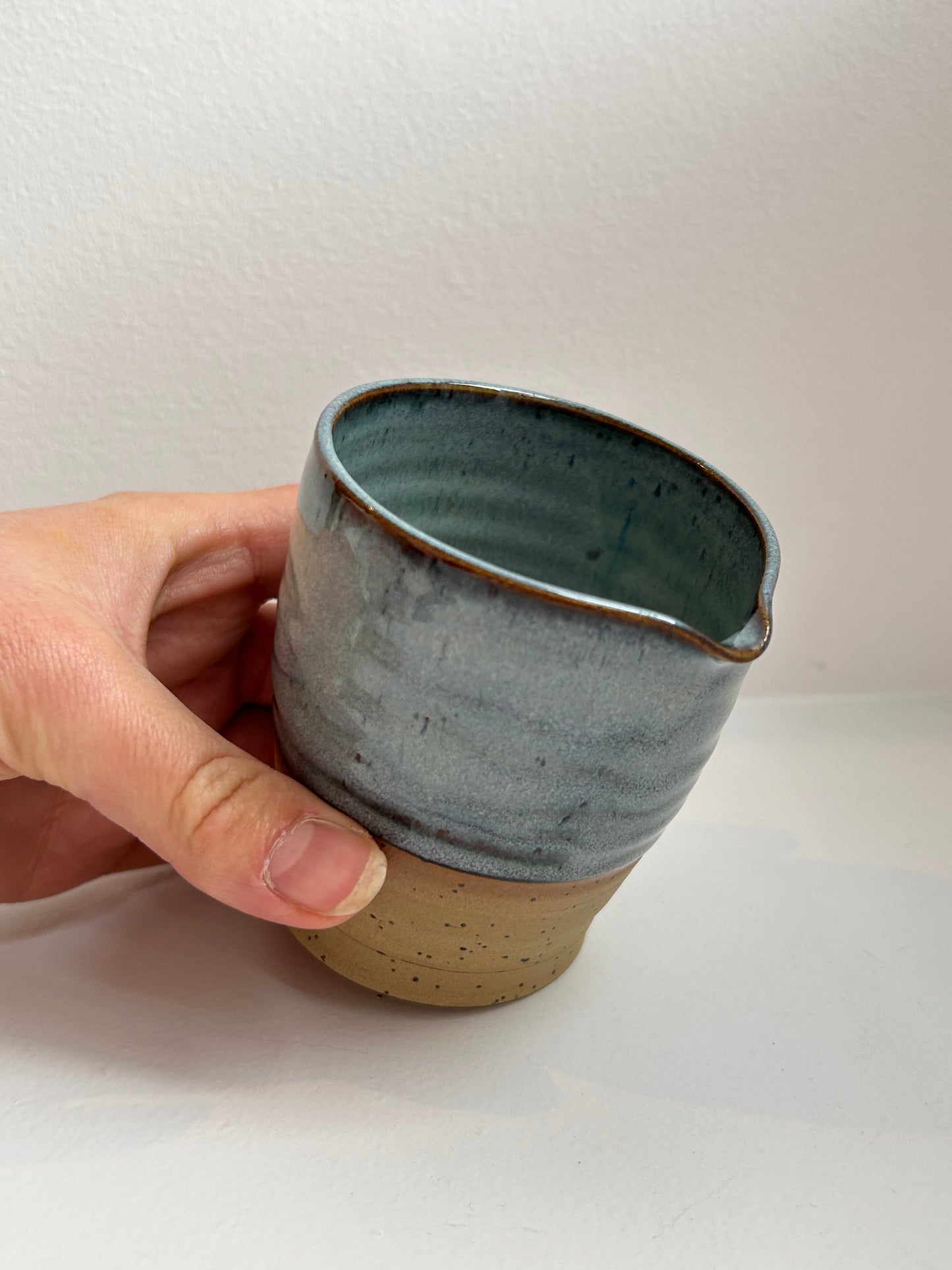 Speckled Blue Jug Tapered