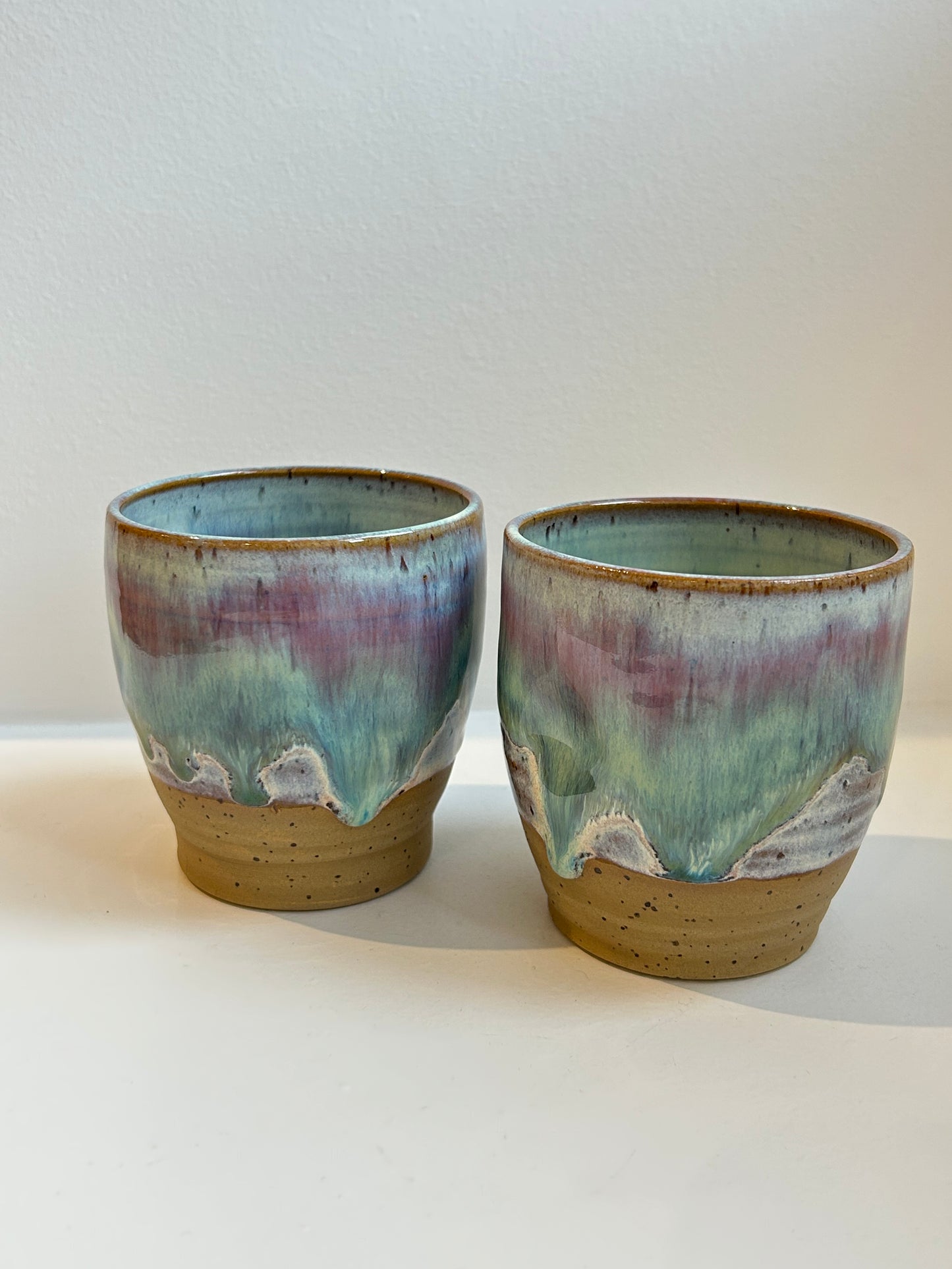 Sea Green Lilac Dimple Cup
