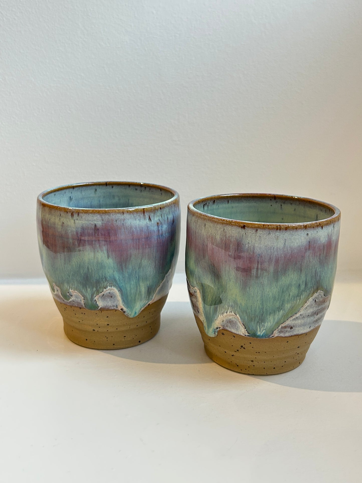 Sea Green Lilac Dimple Cup
