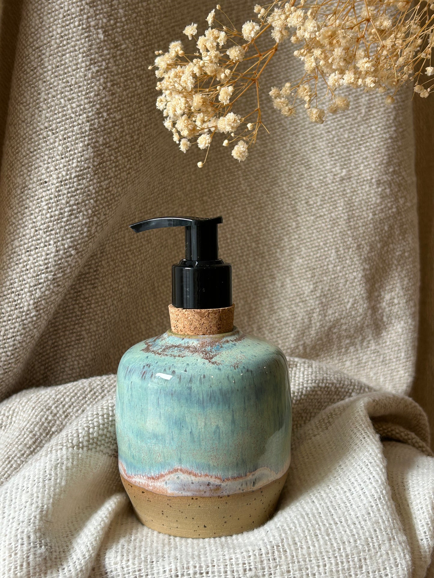 Sea Green Soap Dispenser Bottle