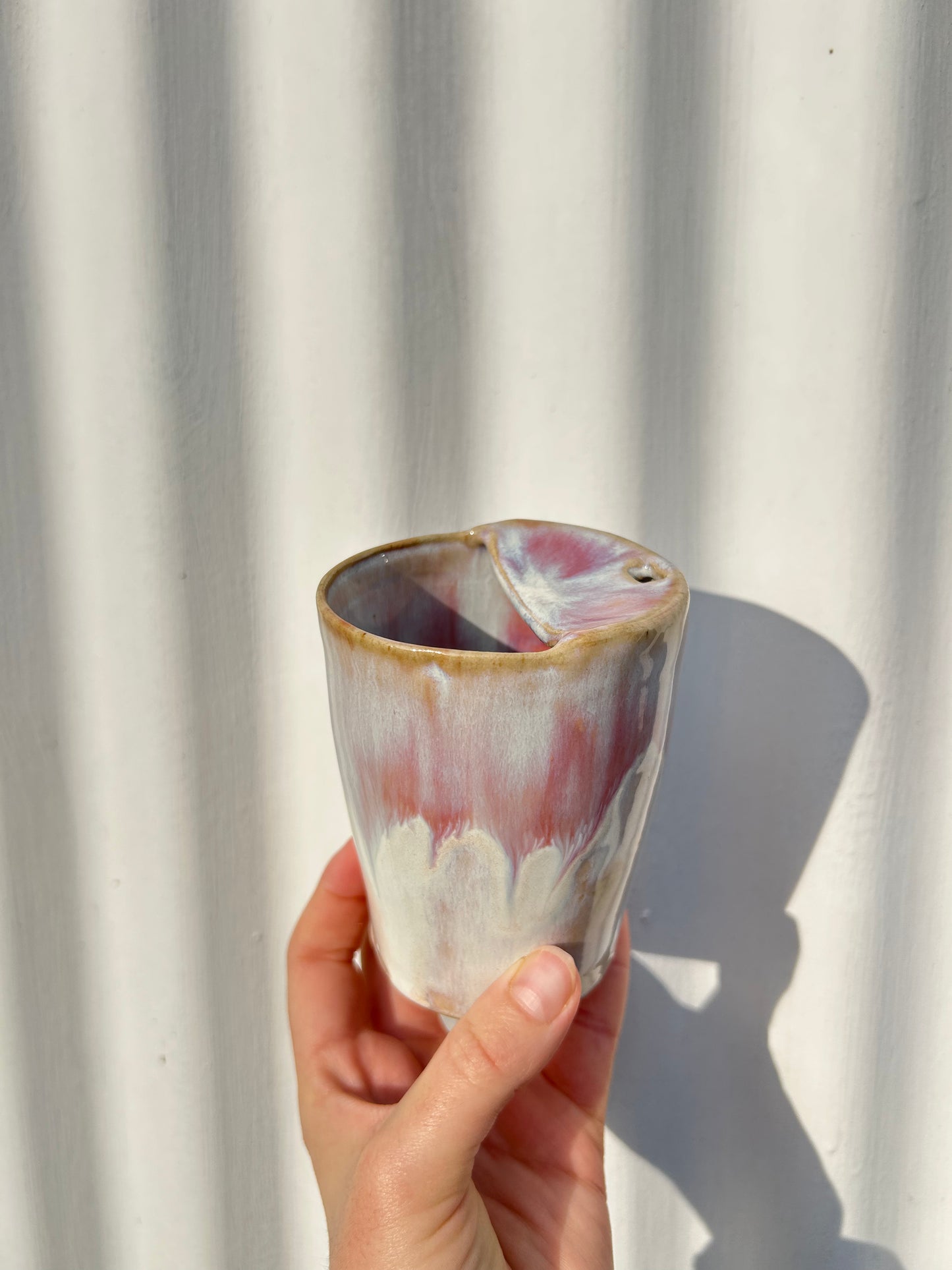 MADE TO ORDER : Baby Pink Handmade Travel Cup