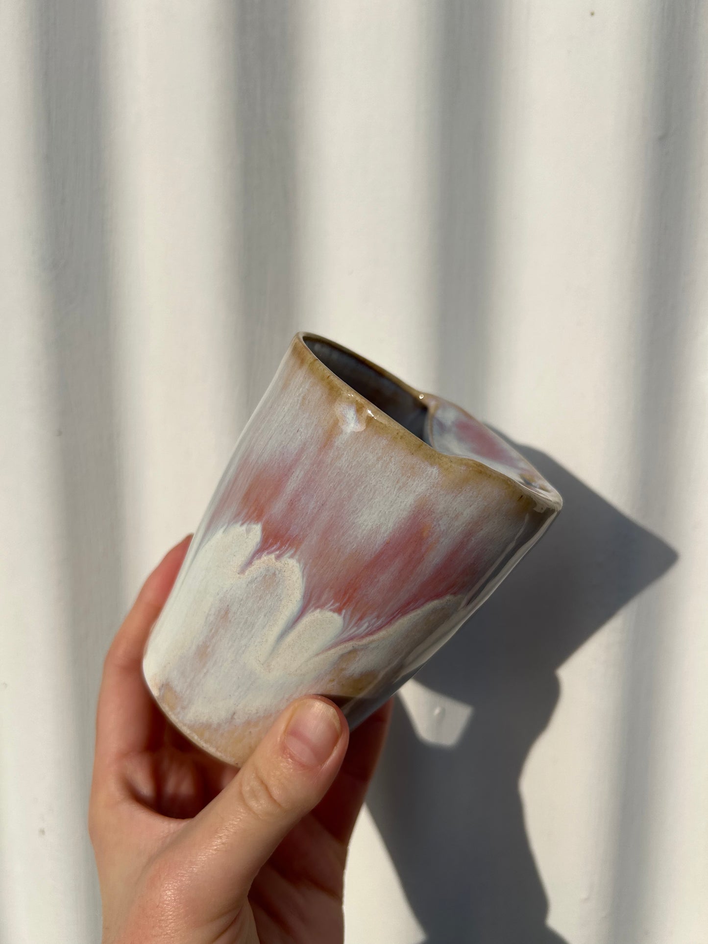 MADE TO ORDER : Baby Pink Handmade Travel Cup