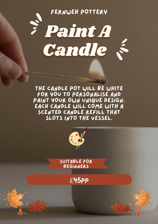 Autumn Workshop : Paint your own candle pot! BYOB