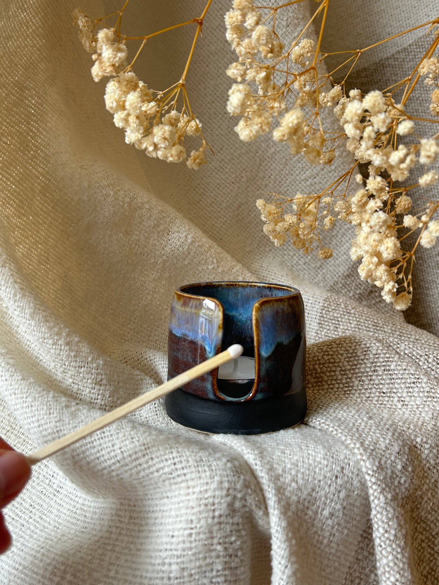 Dark Sea Tealight Holder