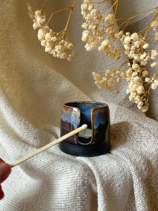 Dark Sea Tealight Holder
