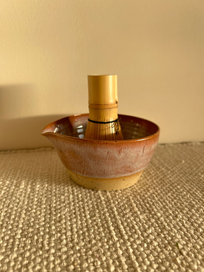 MADE TO ORDER : Speckled Pink Matcha Bowl